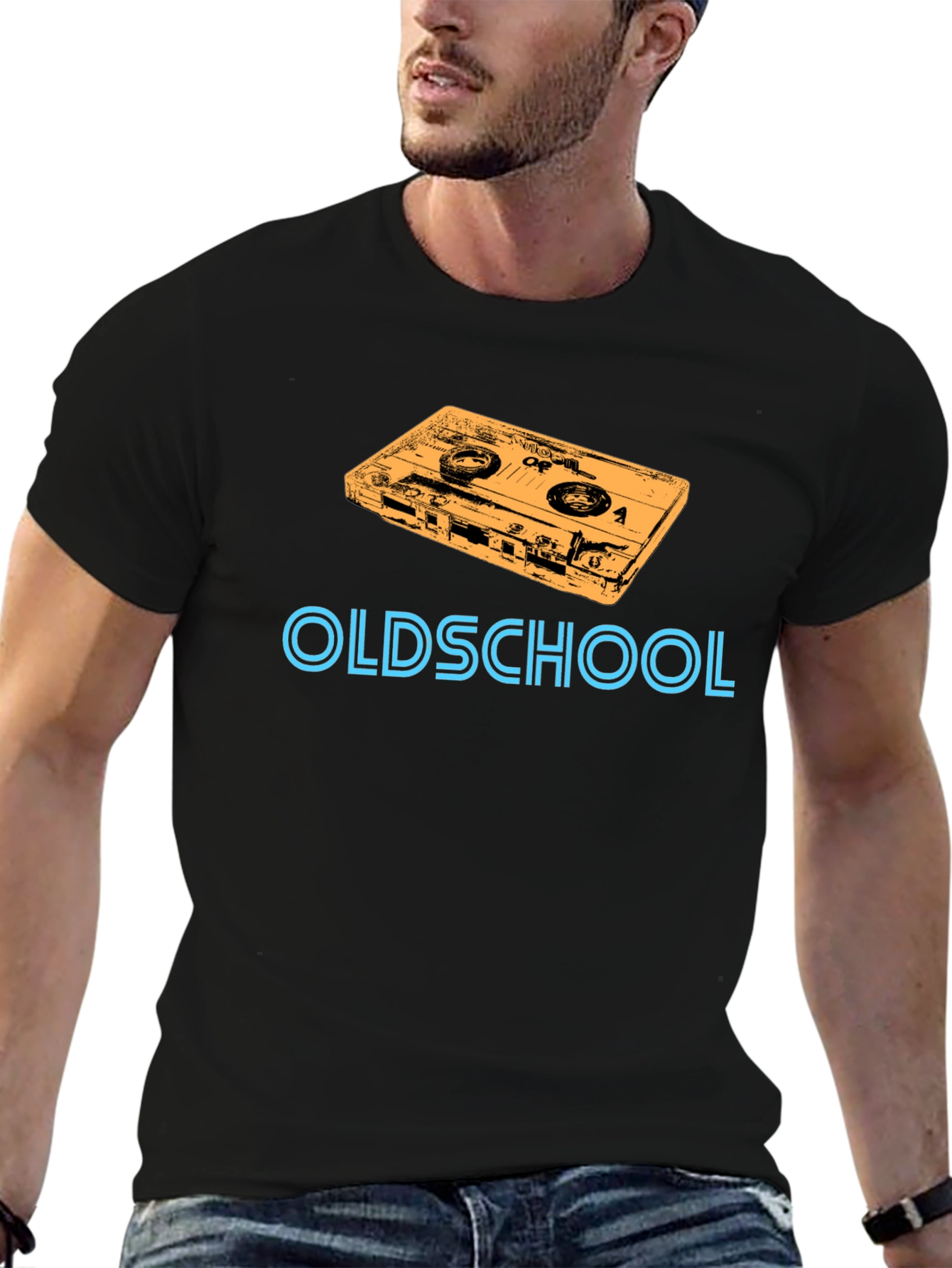 Oldschool Cassette Tape Graphic T-Shirt - Retro Style