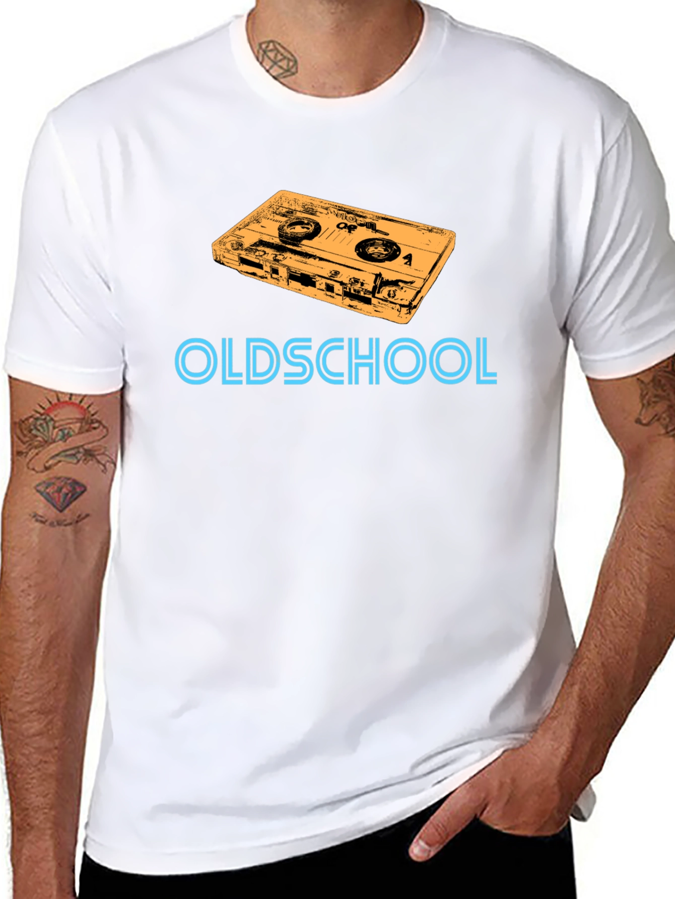Oldschool Cassette Tape Graphic T-Shirt - Retro Style