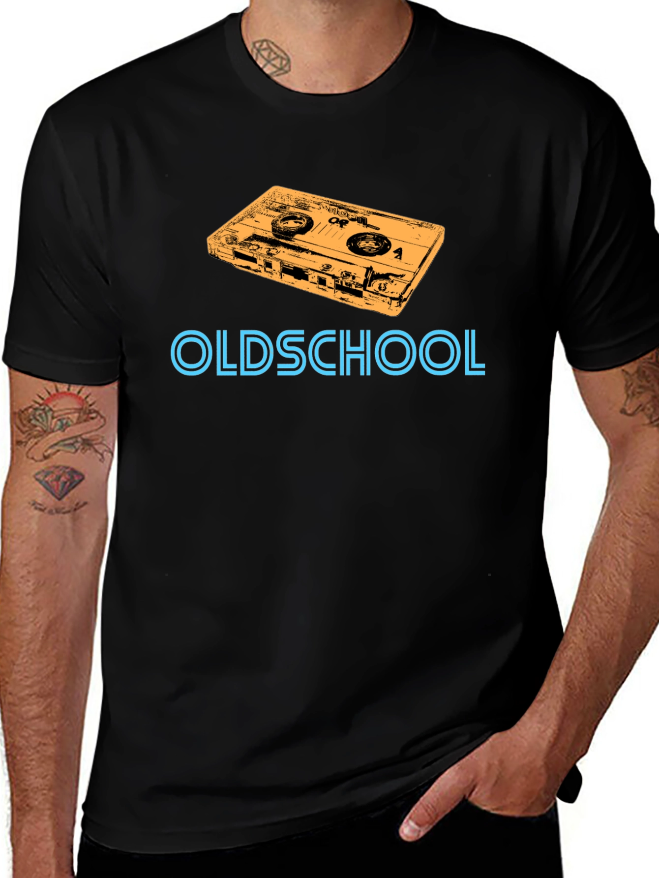 Oldschool Cassette Tape Graphic T-Shirt - Retro Style