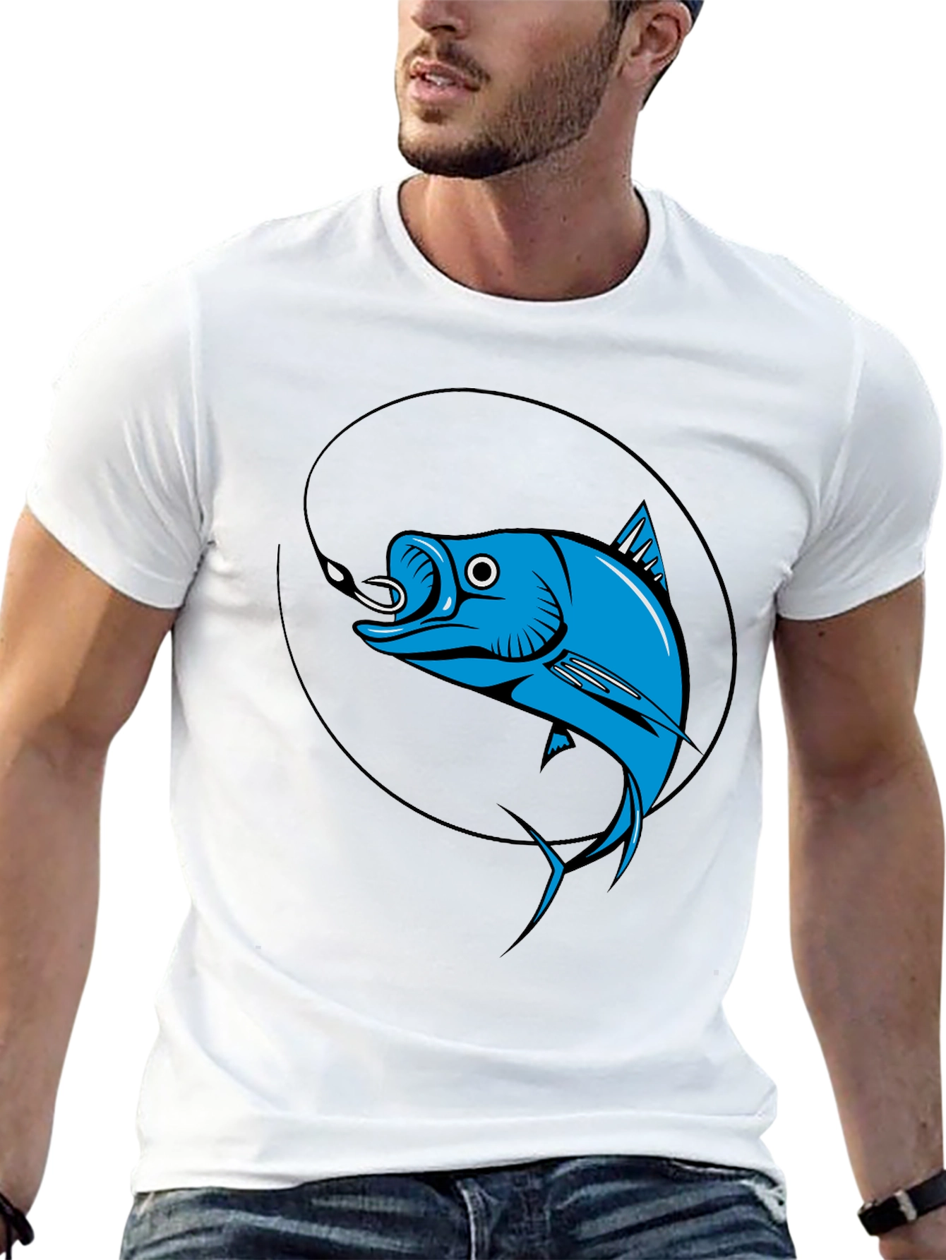 Fishing T-Shirt - Blue Marlin Design