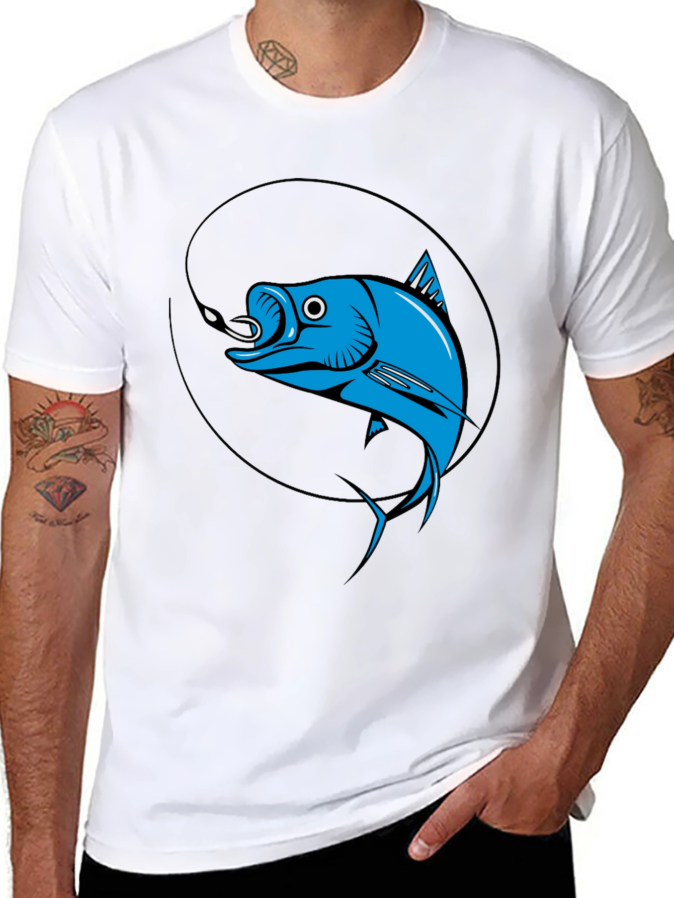 Fishing T-Shirt - Blue Marlin Design