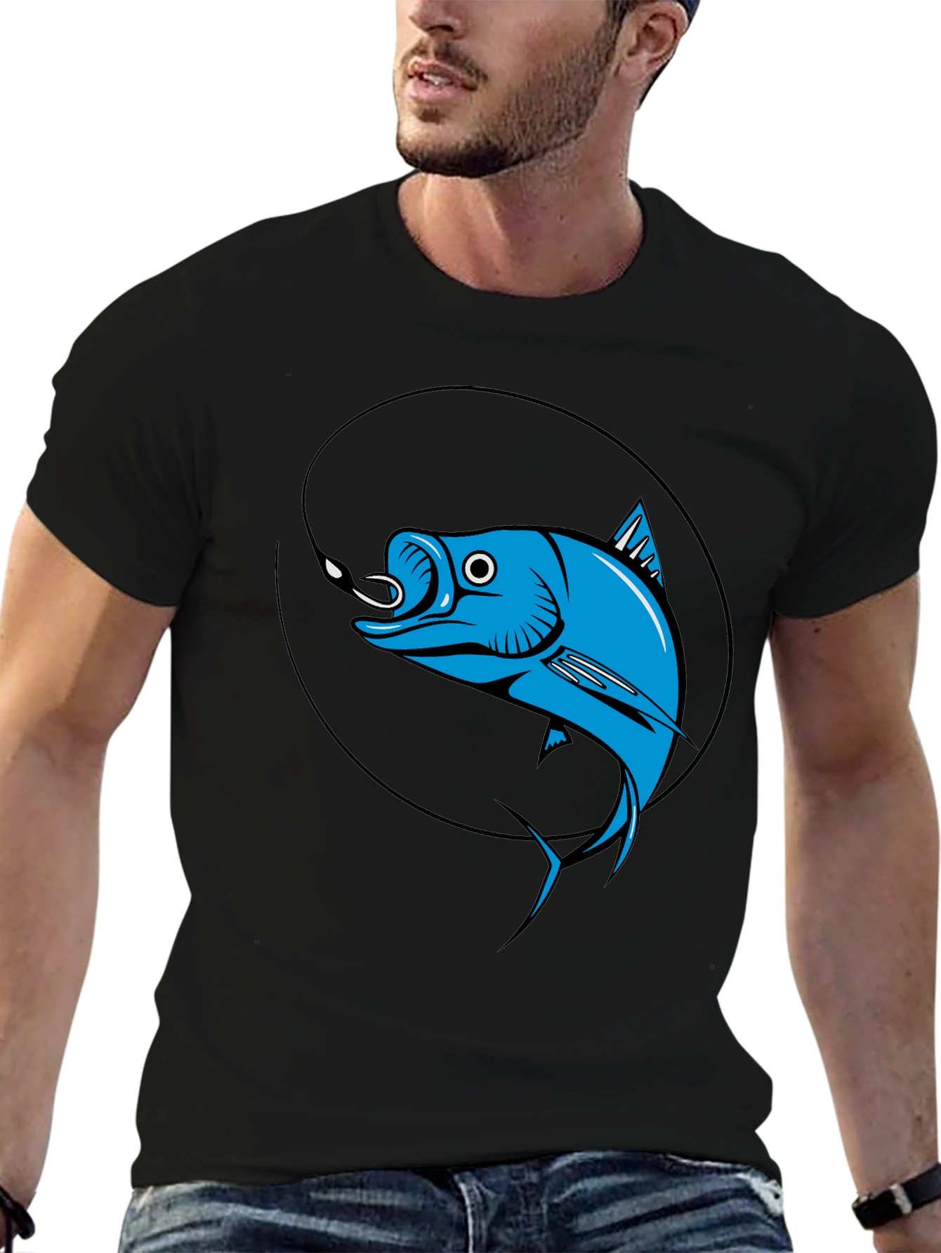 Fishing T-Shirt - Blue Marlin Design