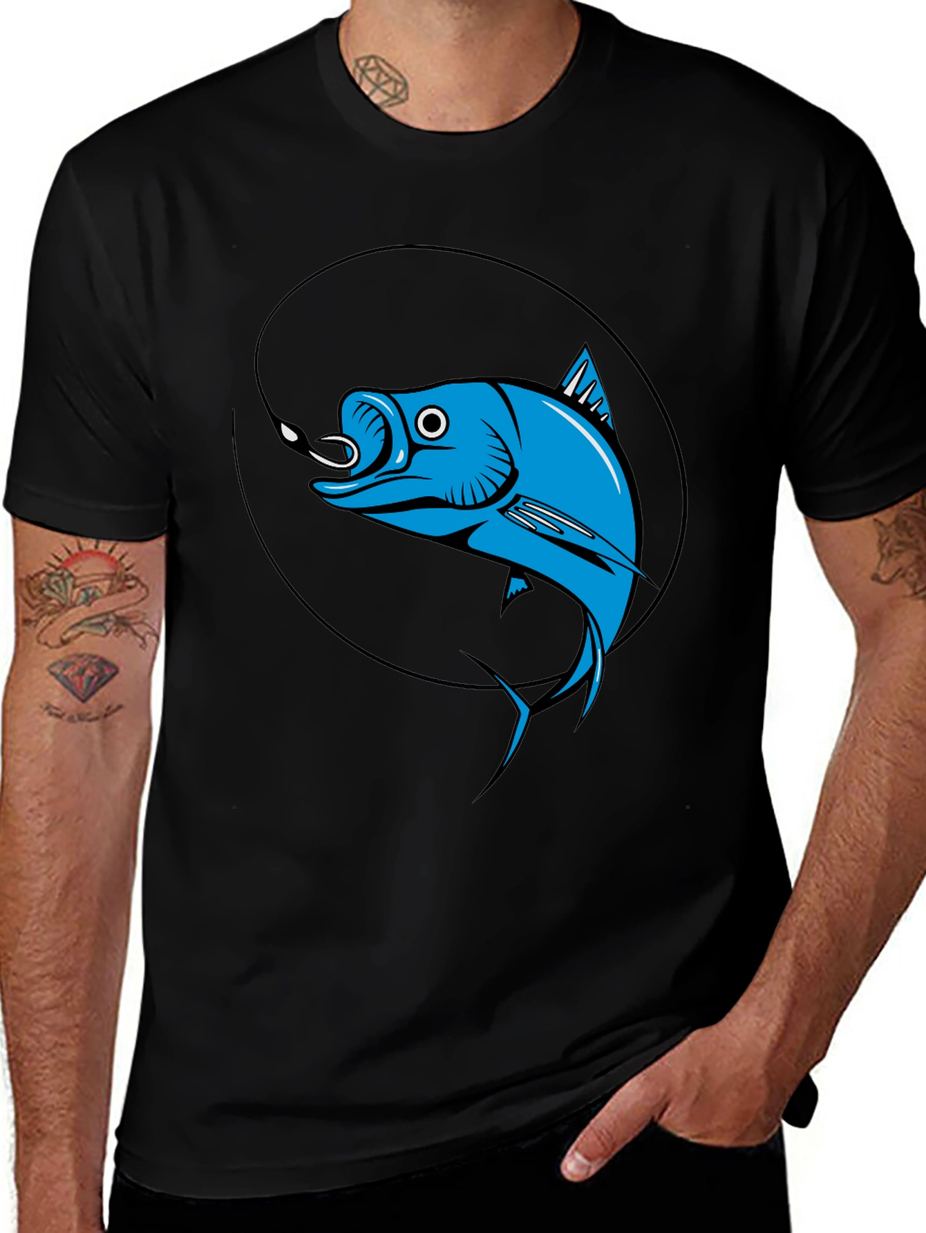 Fishing T-Shirt - Blue Marlin Design