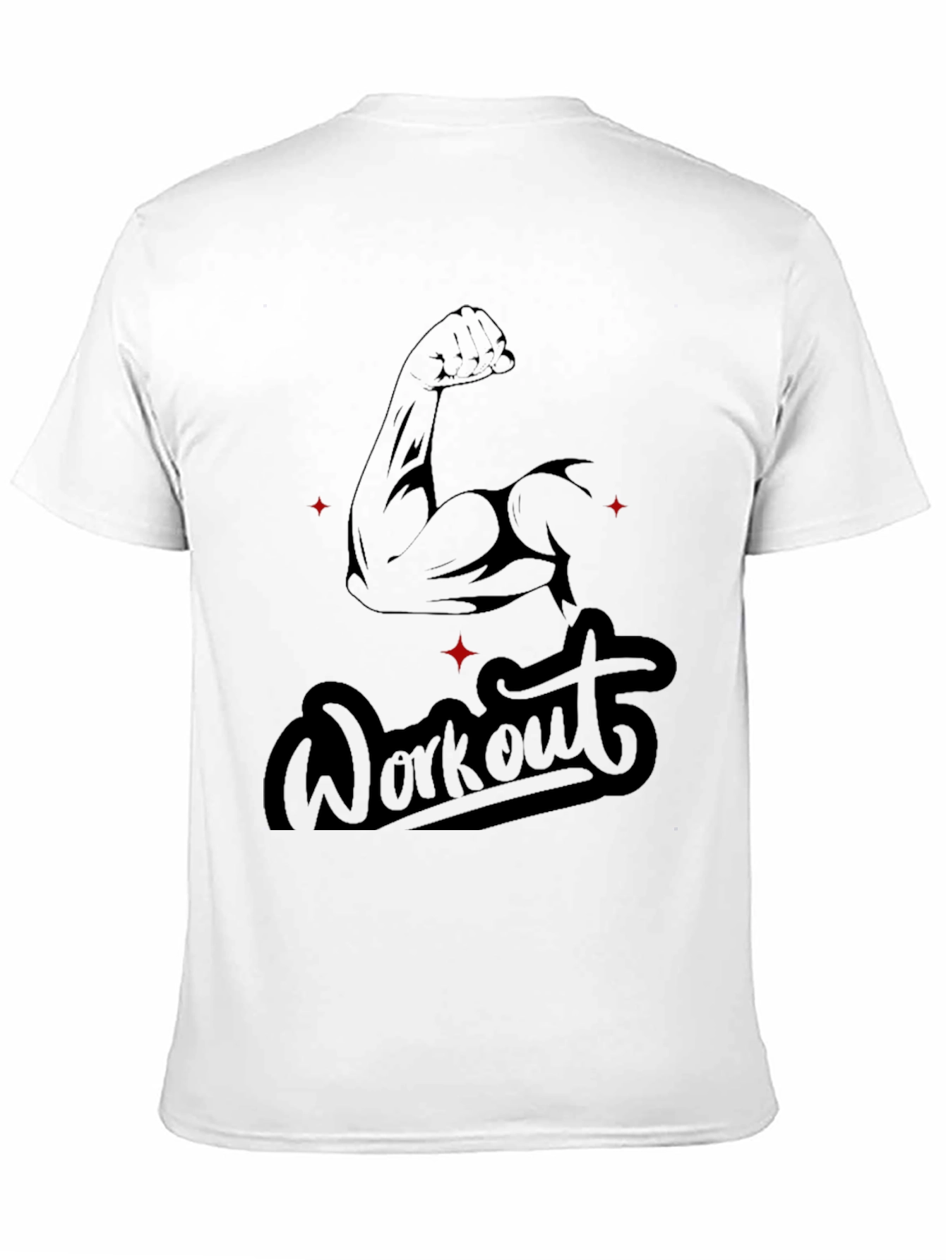 Workout Graphic Tee - Muscle Arm Design