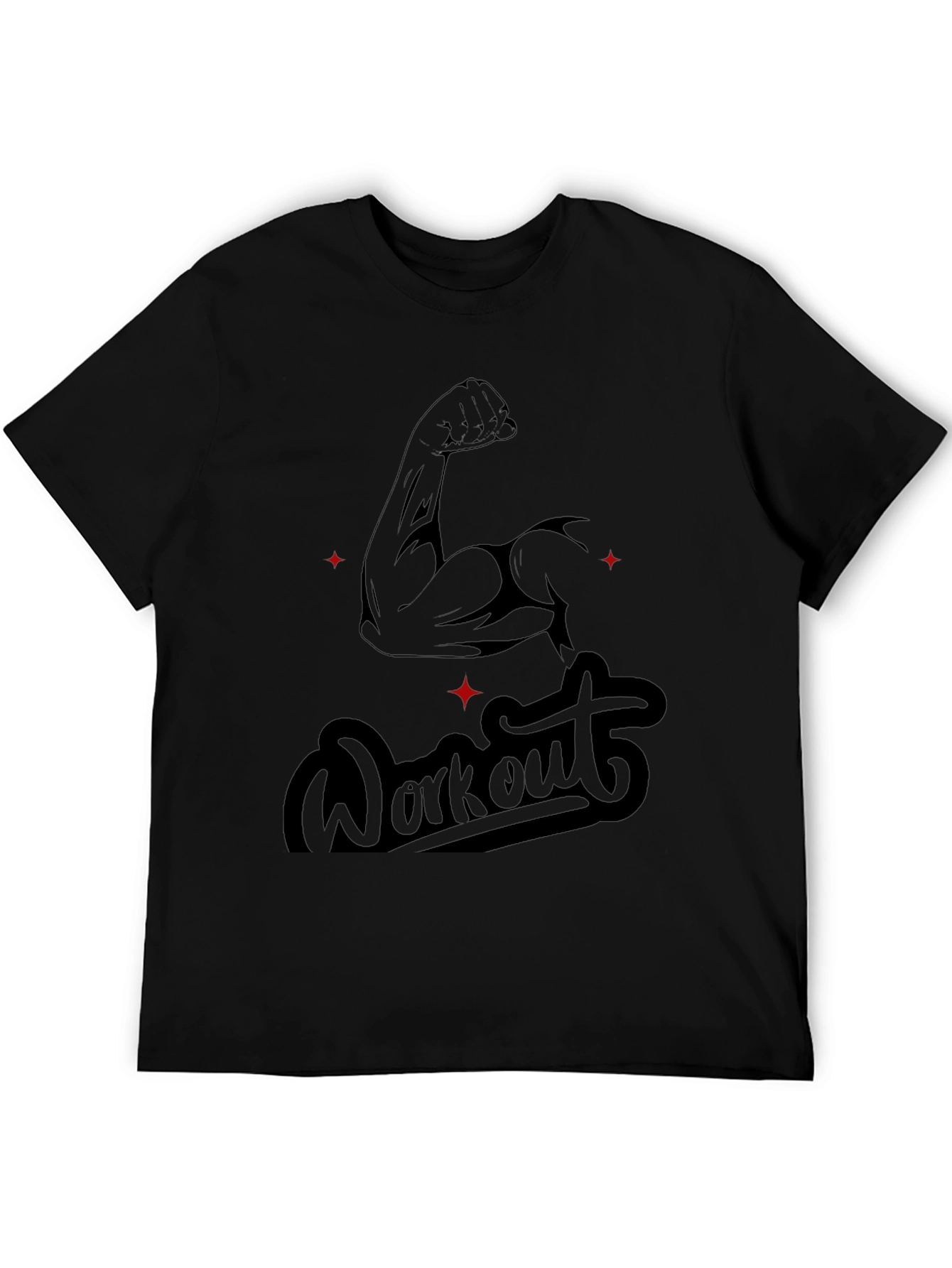 Workout Graphic Tee - Muscle Arm Design