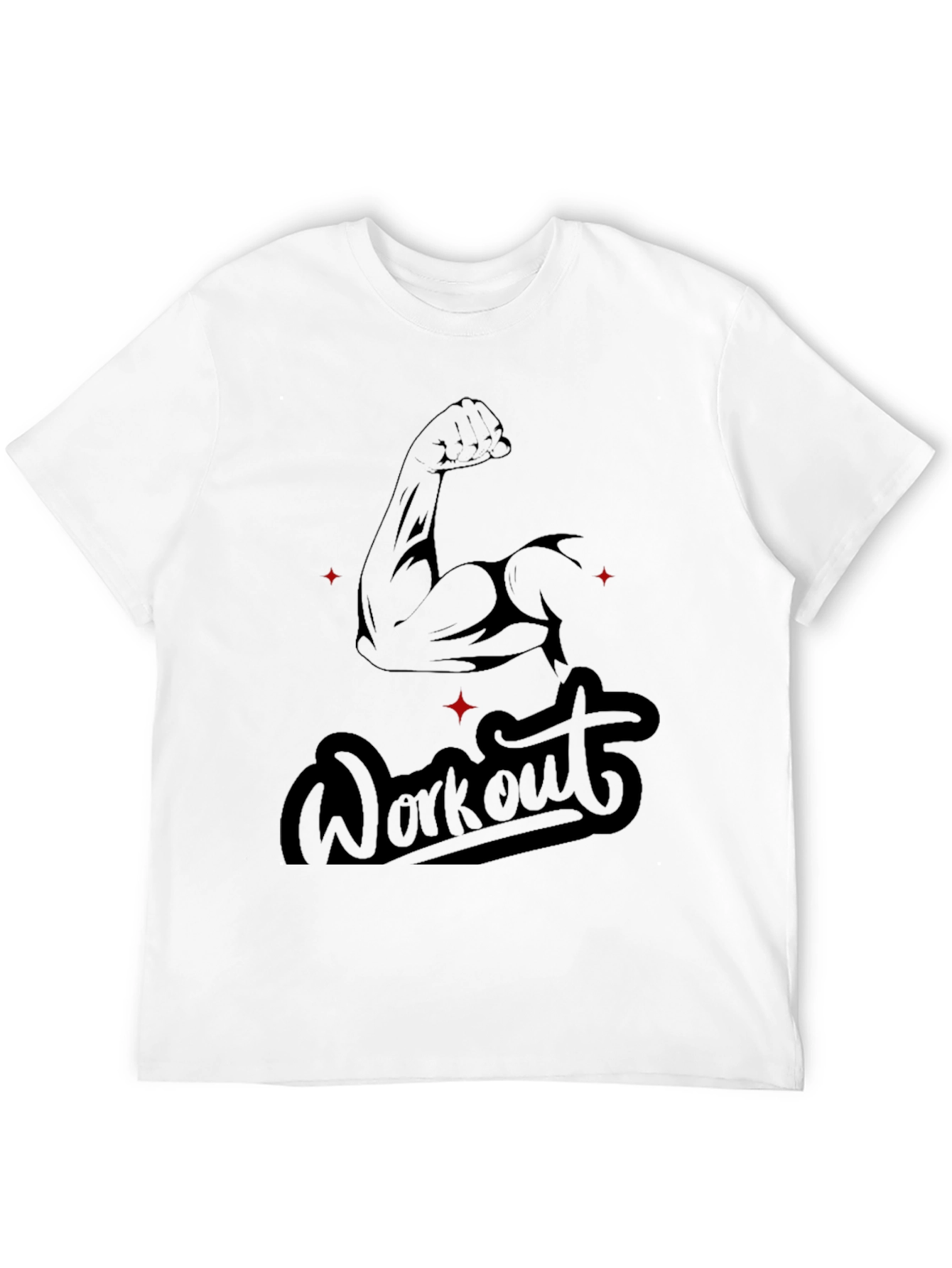 Workout Graphic Tee - Muscle Arm Design