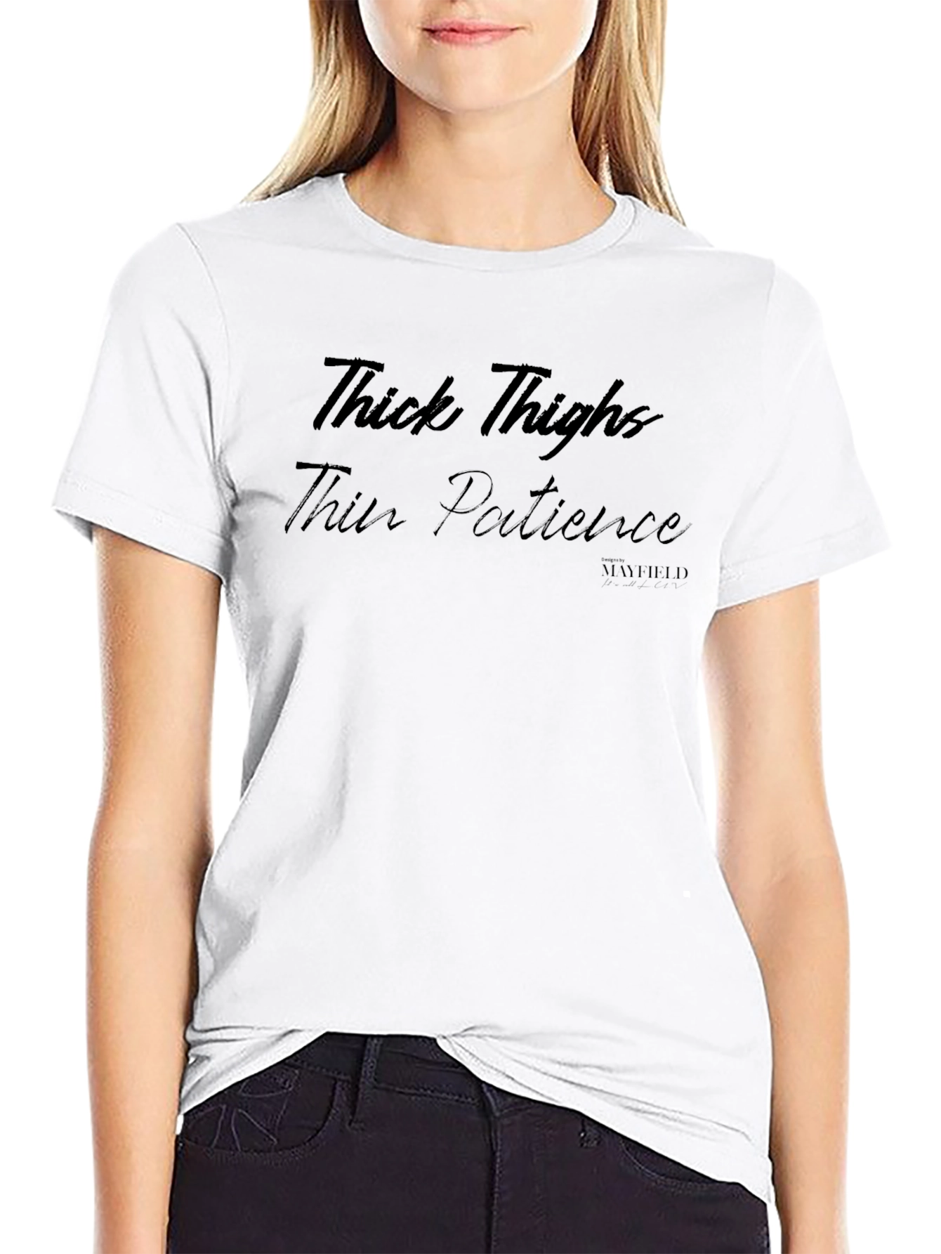 Thick Thighs Thin Patience Black T-Shirt
