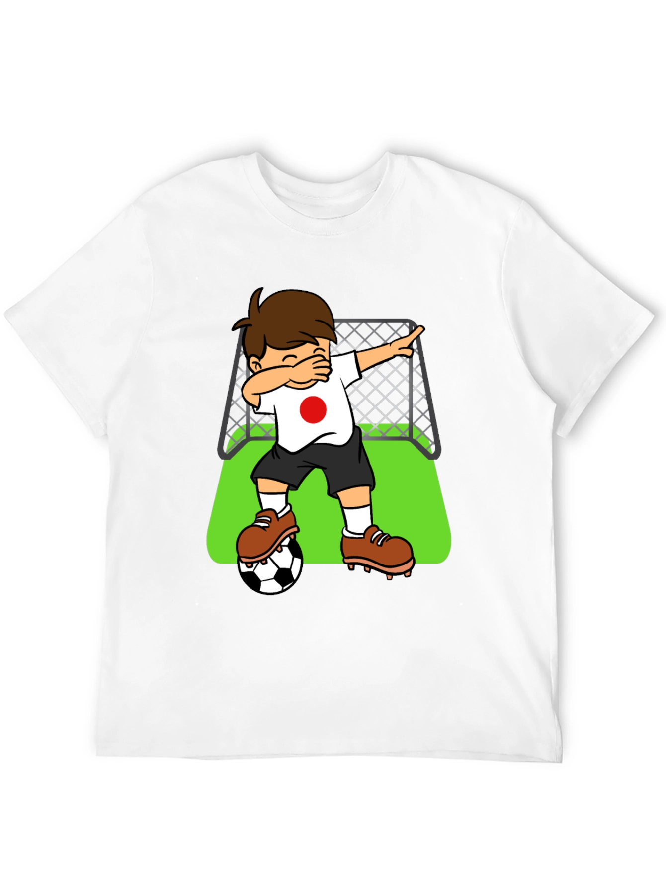 Dabbing Soccer Player Japan Flag Graphic Tee