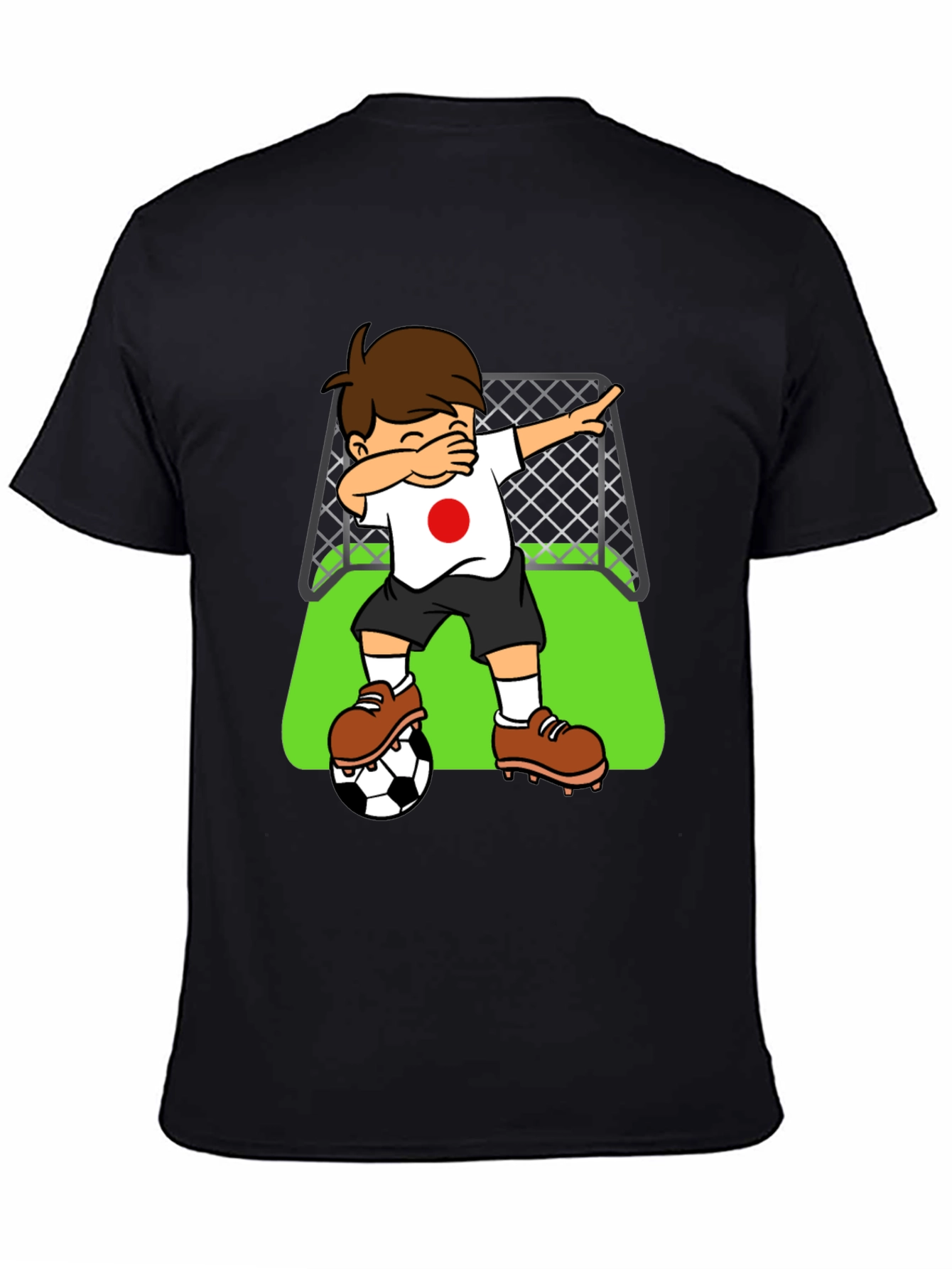 Dabbing Soccer Player Japan Flag Graphic Tee