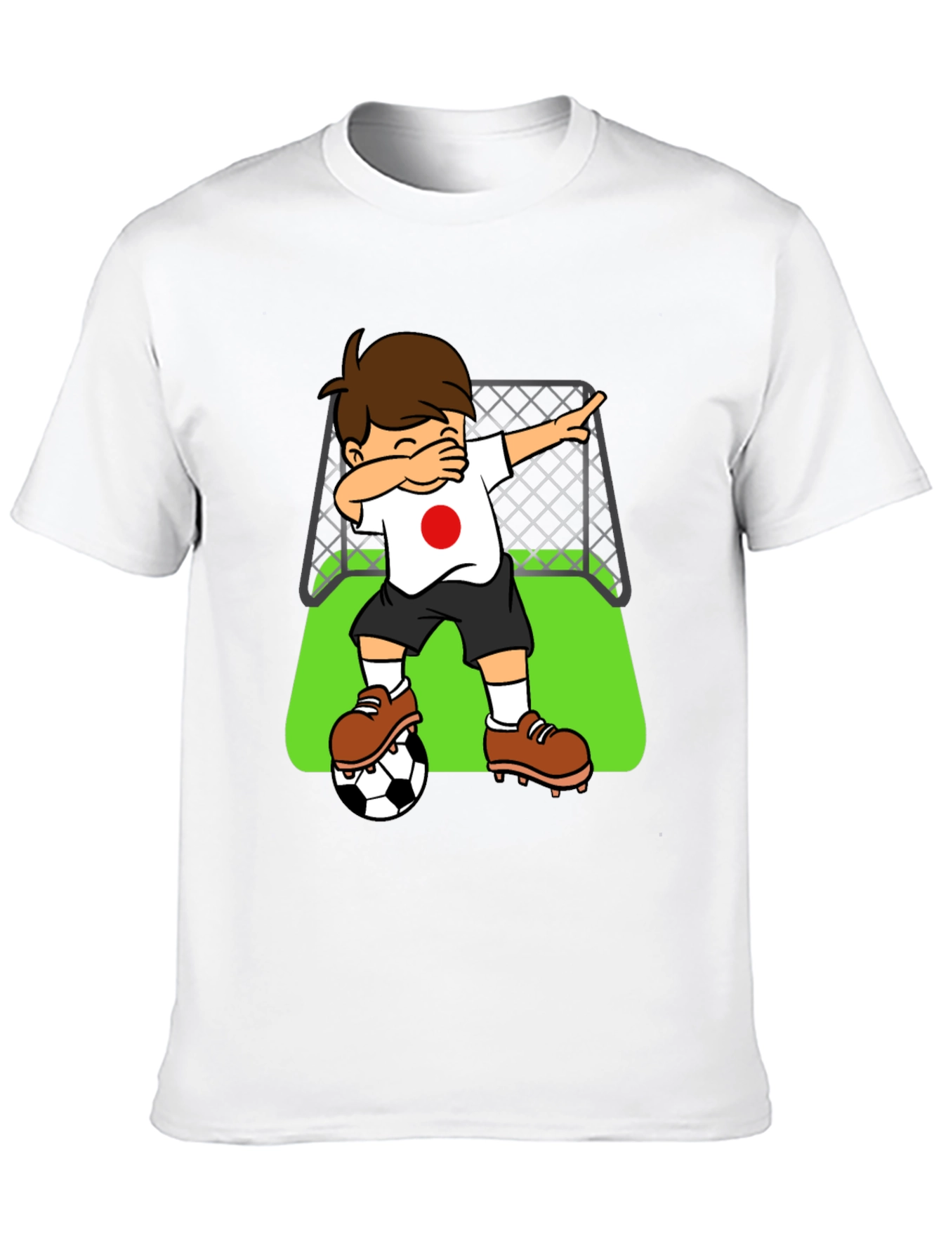 Dabbing Soccer Player Japan Flag Graphic Tee