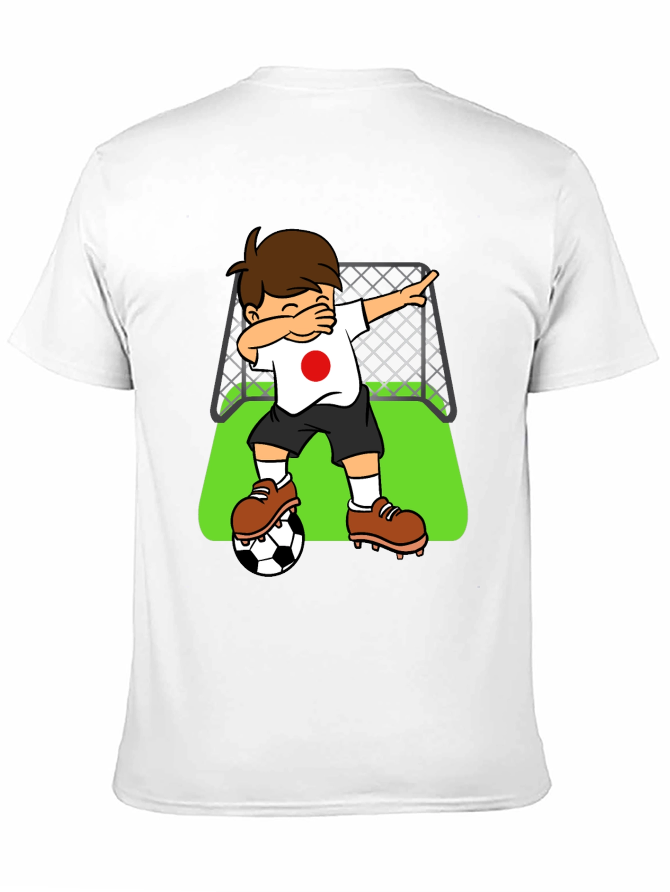 Dabbing Soccer Player Japan Flag Graphic Tee