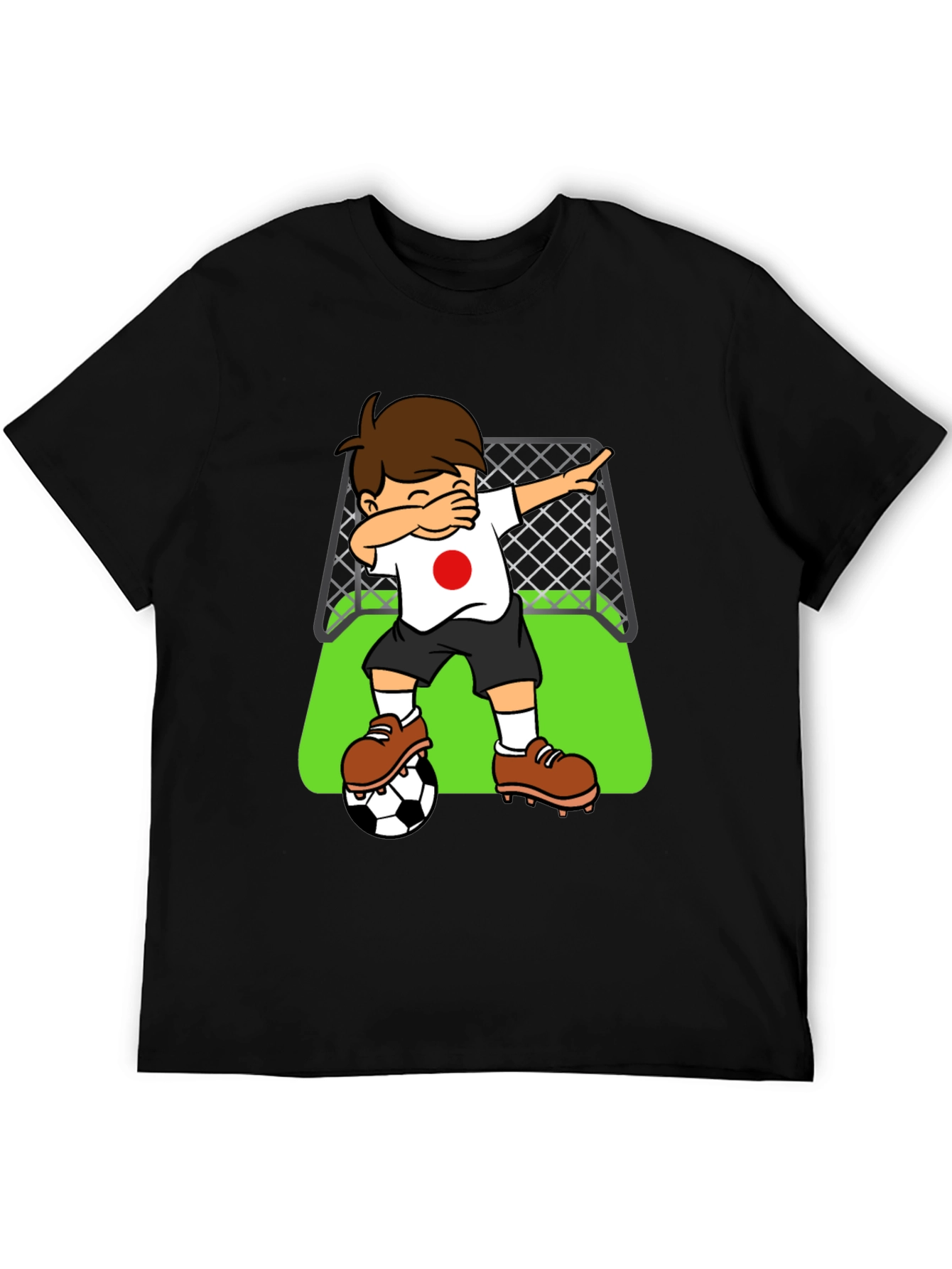 Dabbing Soccer Player Japan Flag Graphic Tee