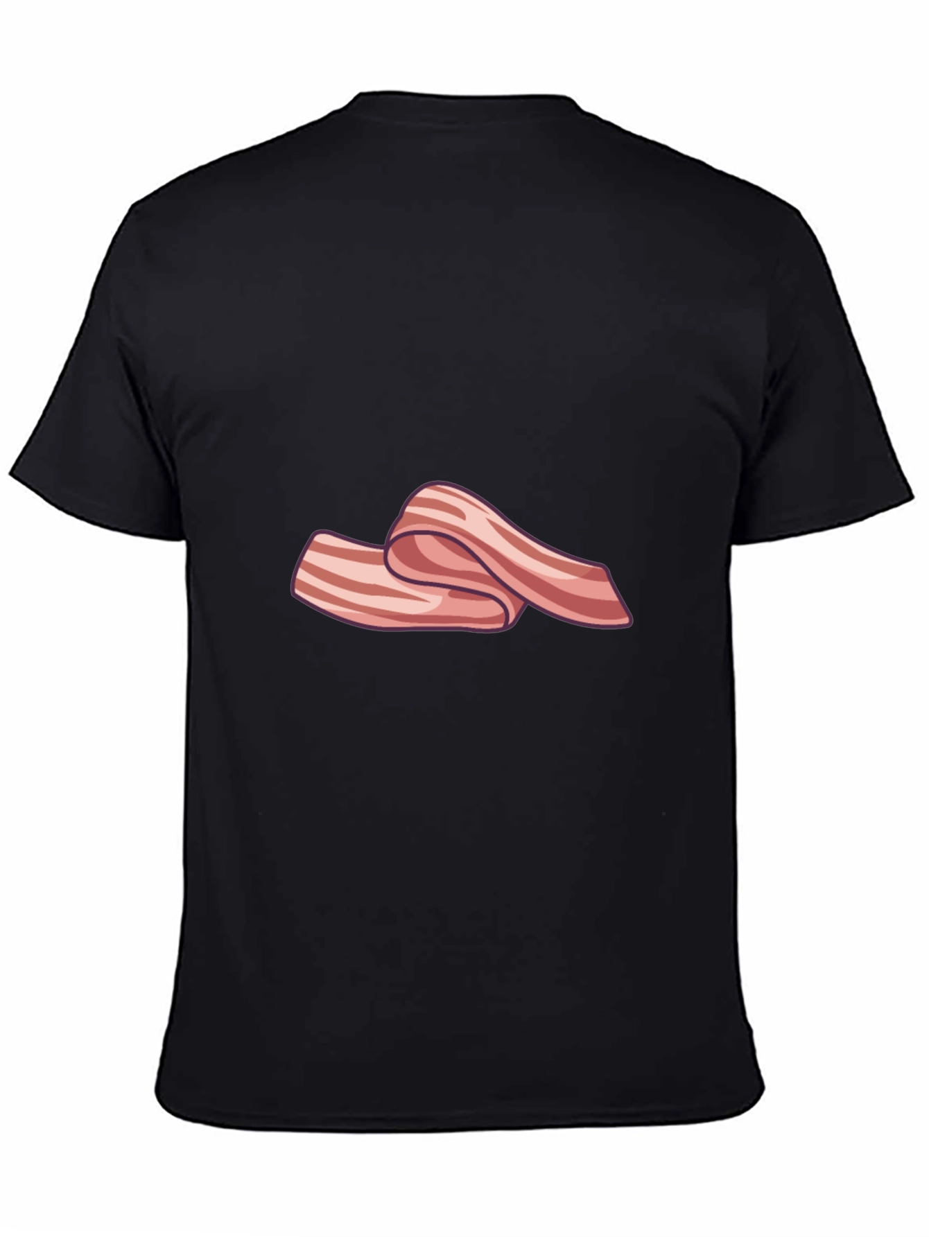 Bacon Strip Graphic T-Shirt - Black