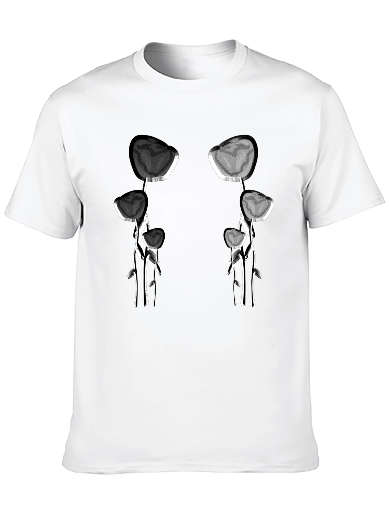 Unique Floral Skull T-Shirt