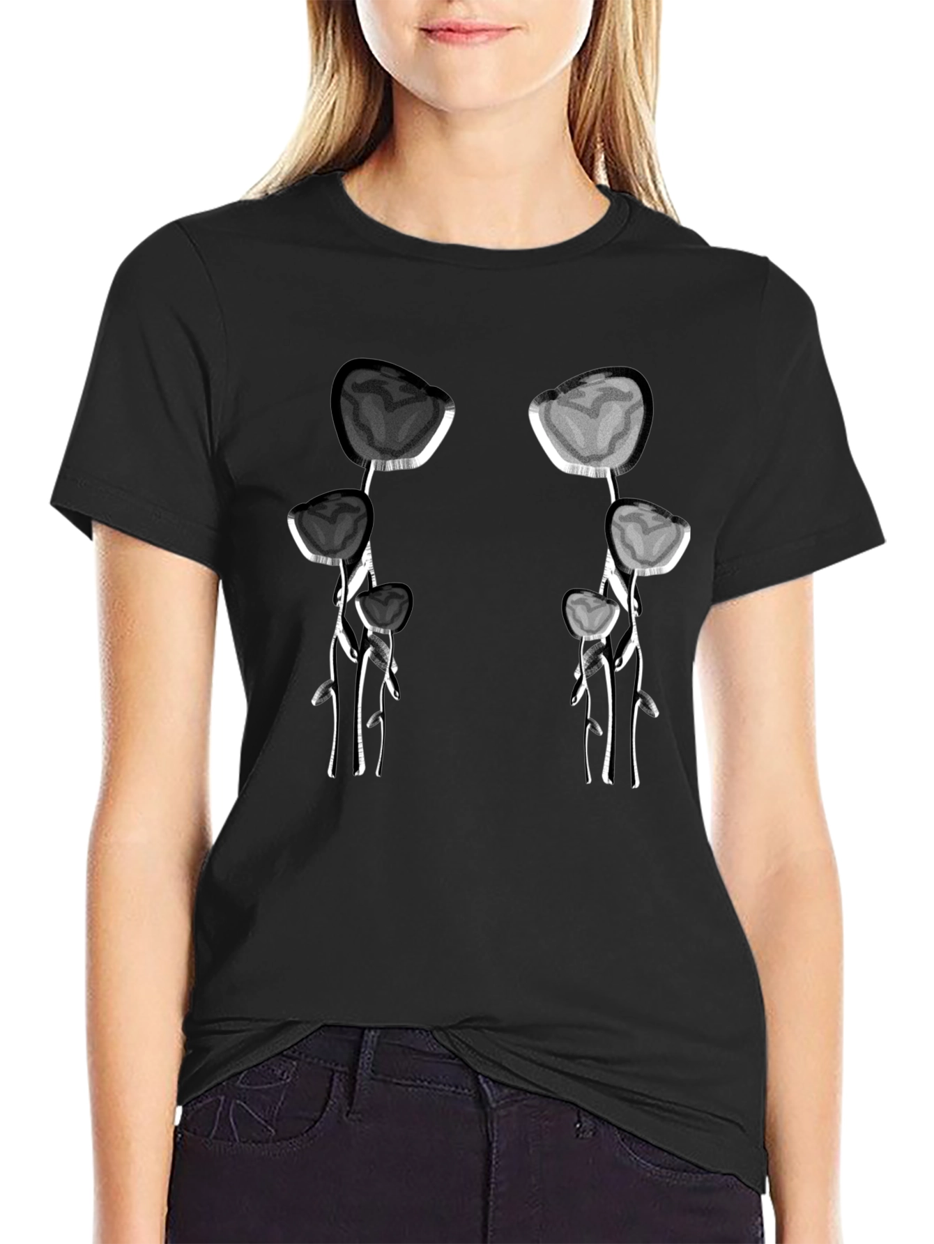 Unique Floral Skull T-Shirt