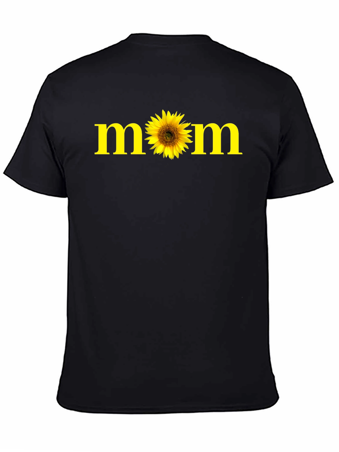 Sunflower Mom Graphic Tee - Black Casual T-Shirt