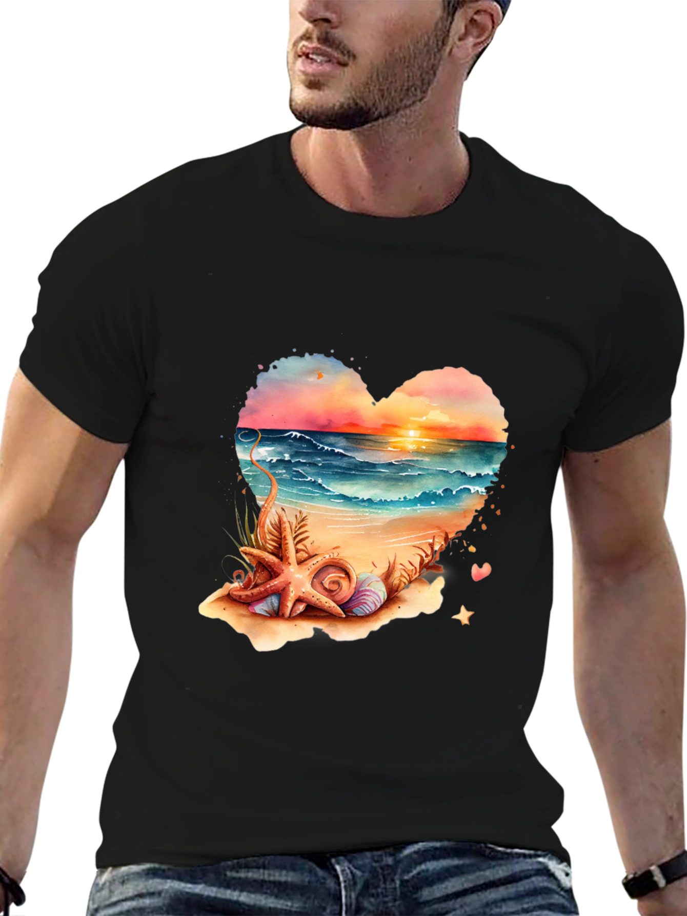 Beach Heart Graphic Tee