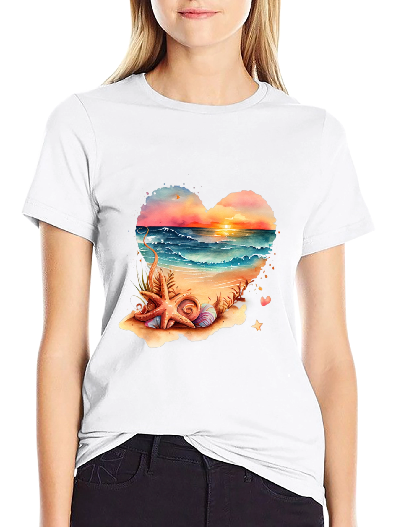 Beach Heart Graphic Tee