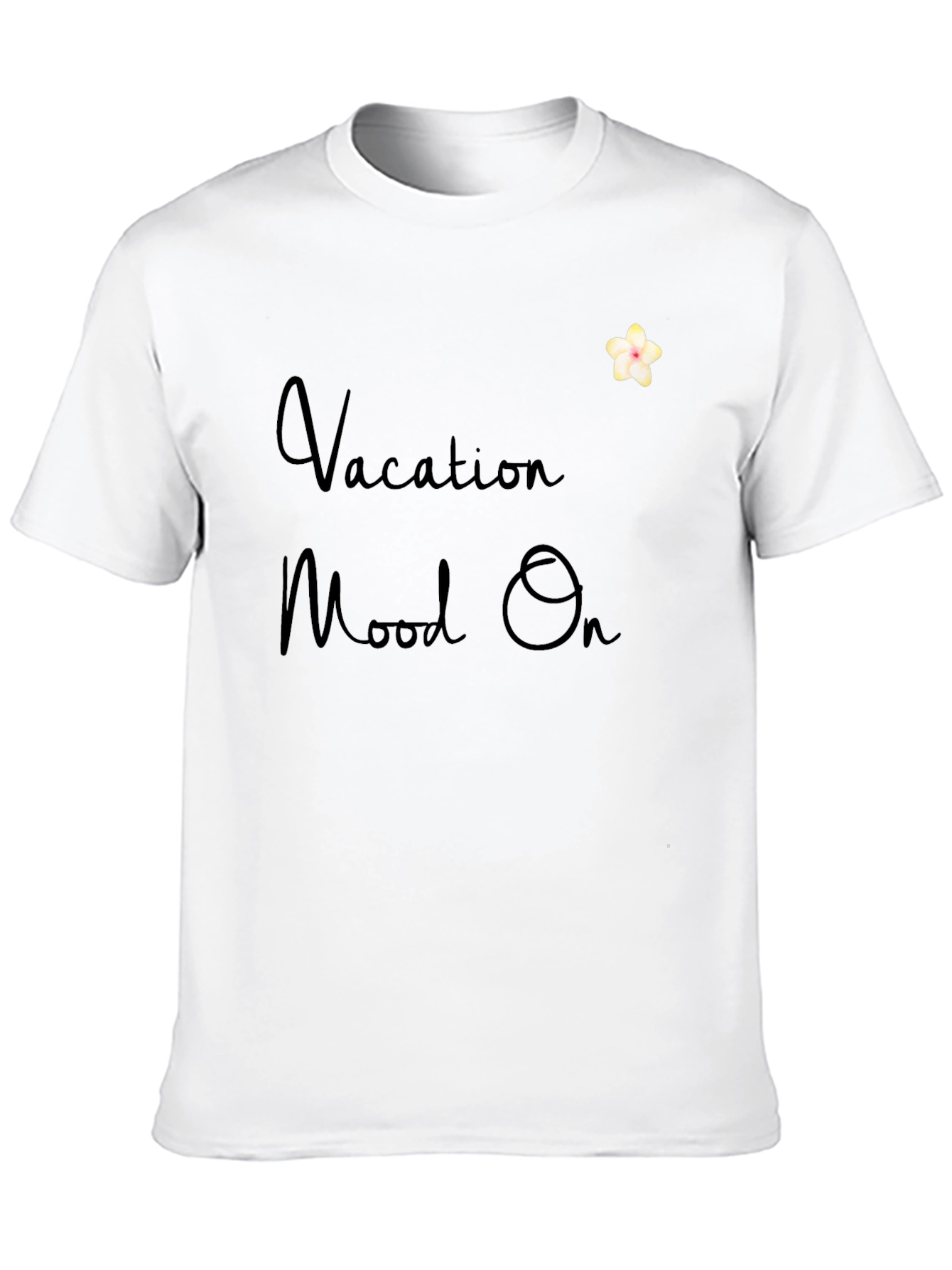 Vacation Mood On Black T-Shirt
