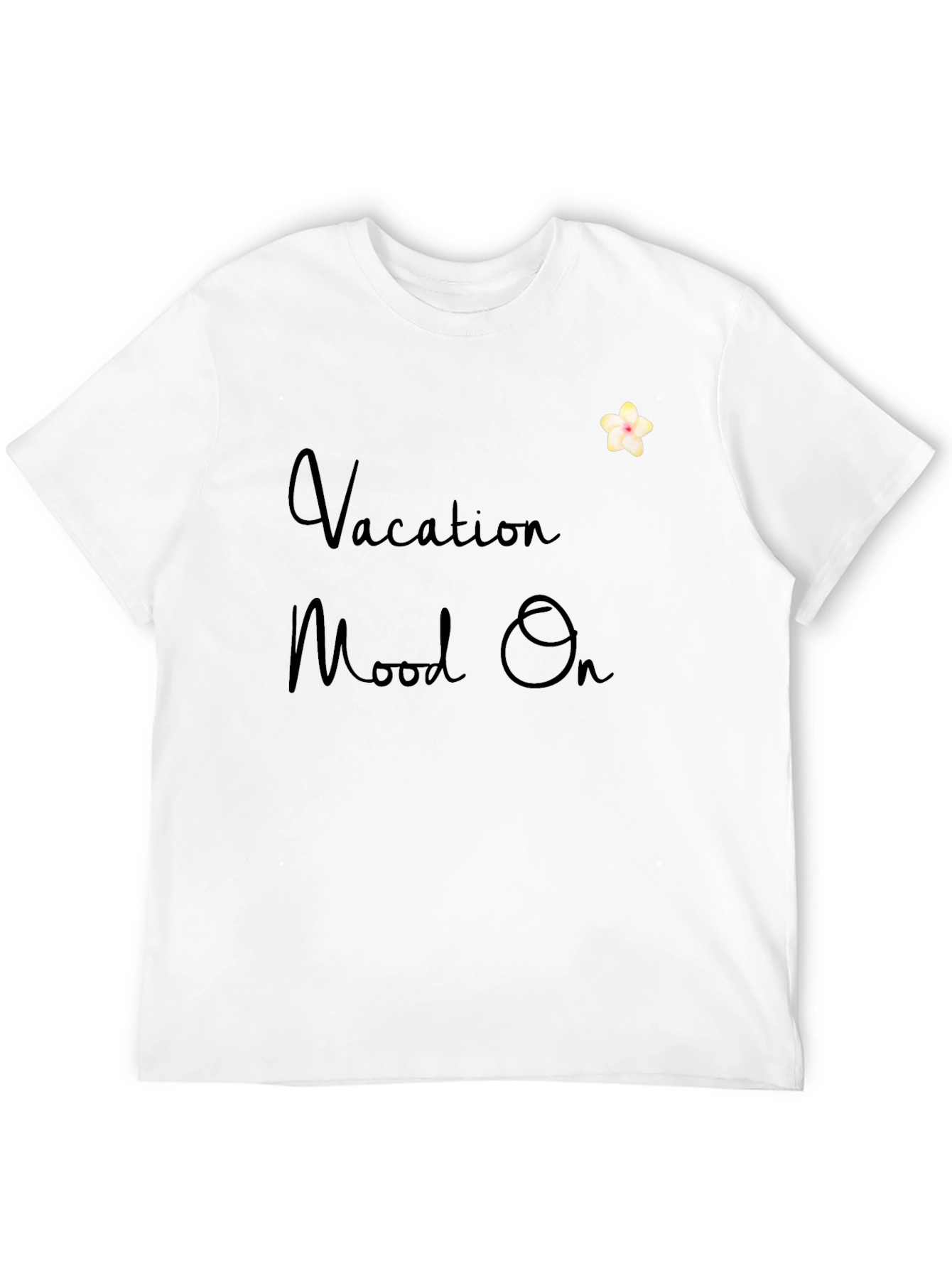 Vacation Mood On Black T-Shirt