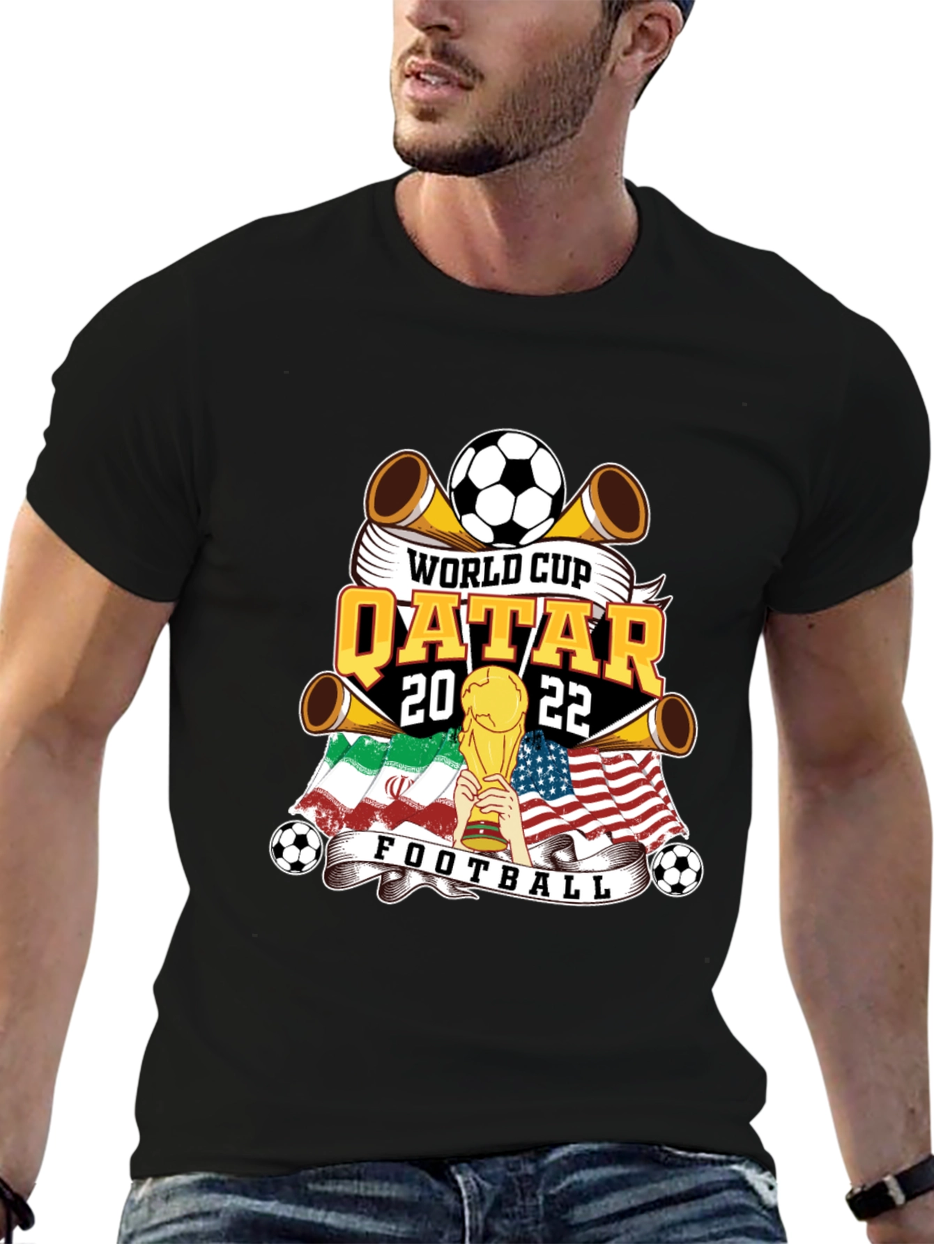 World Cup Qatar 2022 Football Graphic T-Shirt