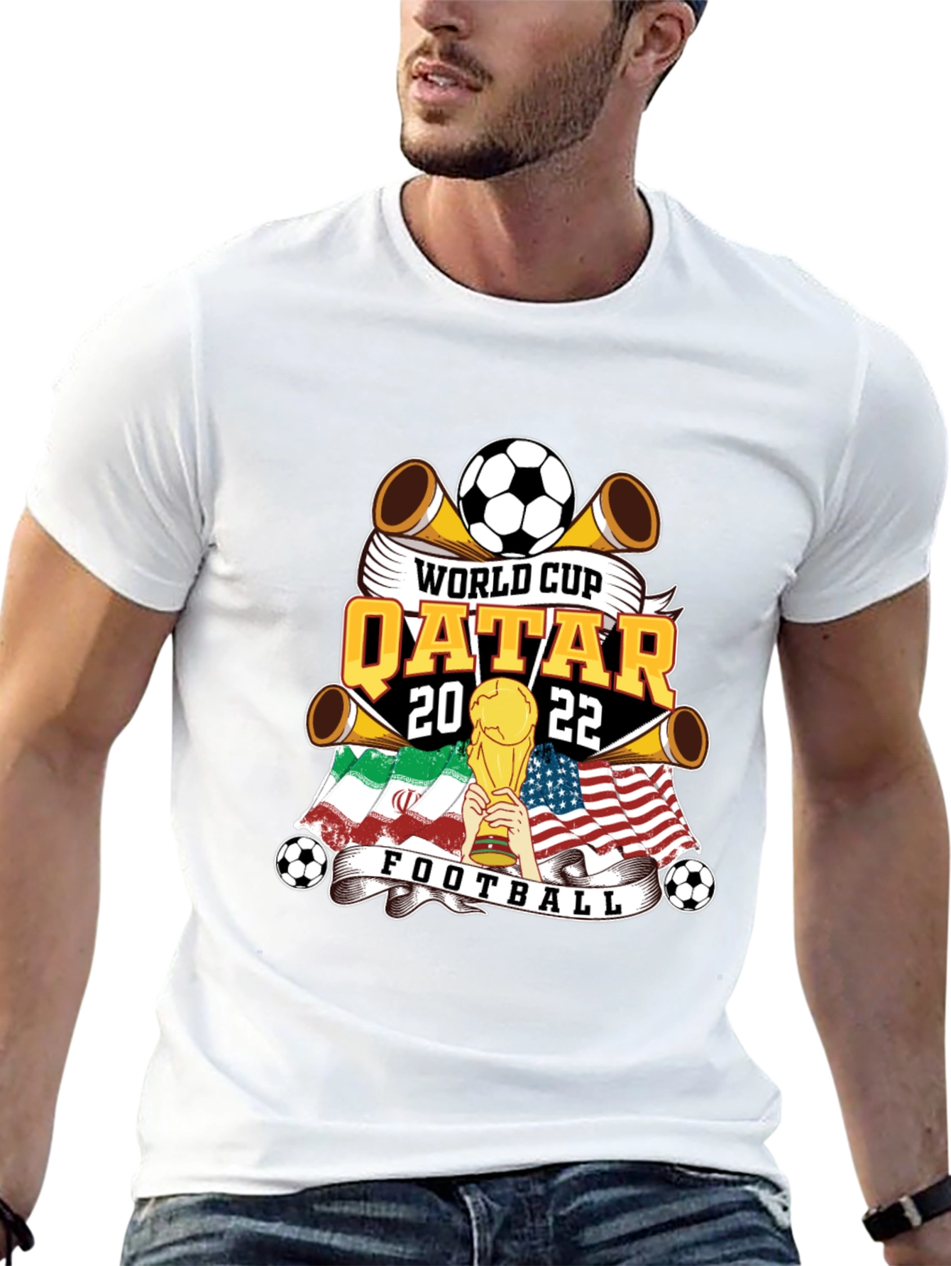 World Cup Qatar 2022 Football Graphic T-Shirt