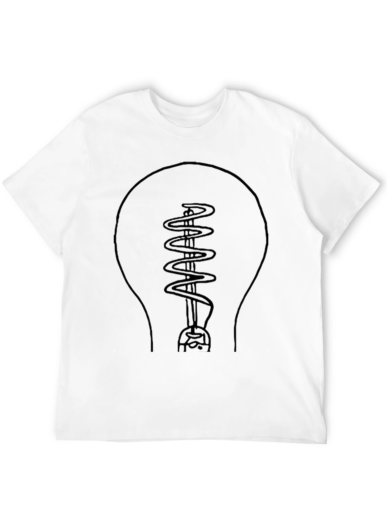 Black Light Bulb Graphic Tee - Stylish Unisex T-Shirt
