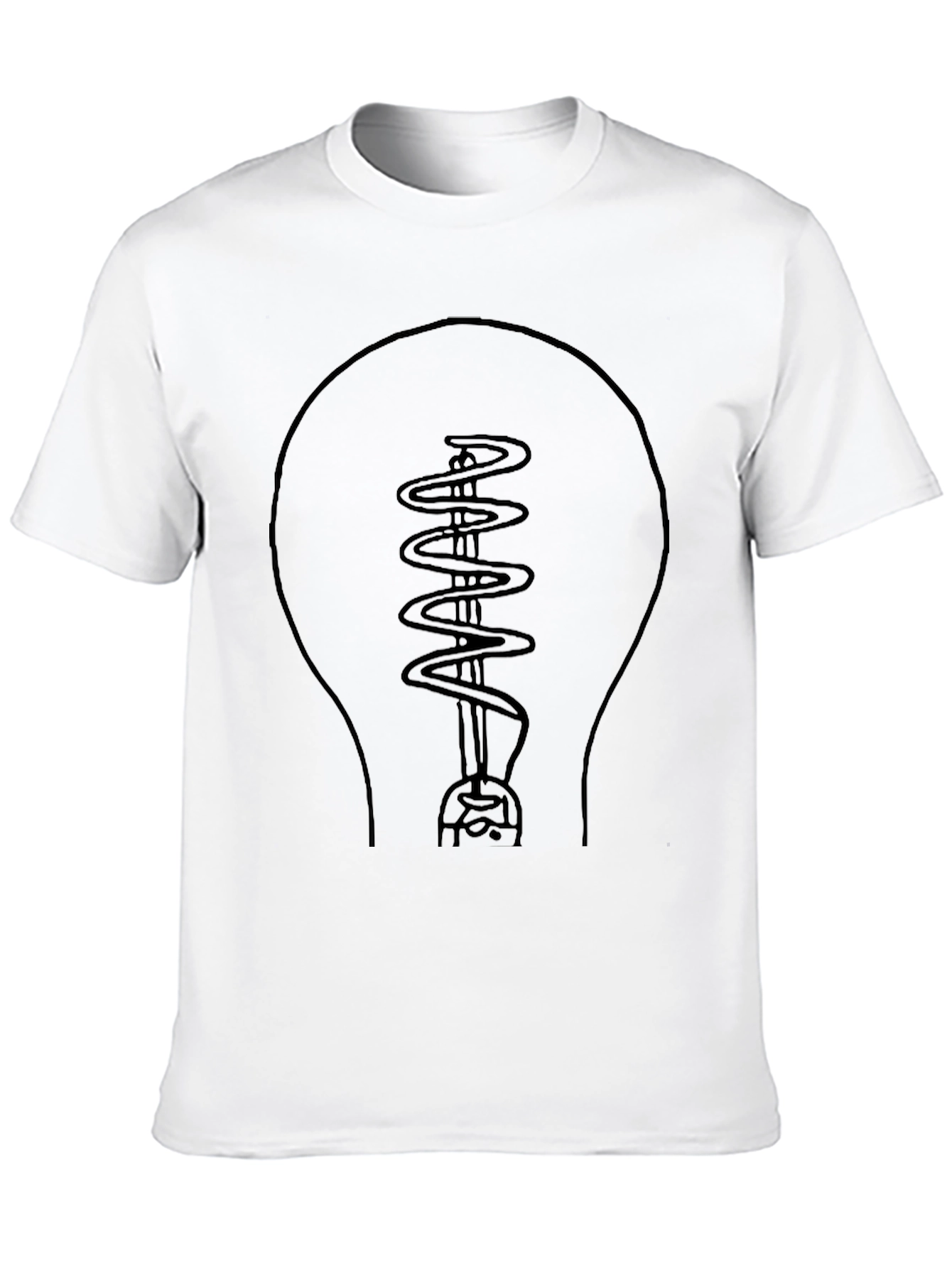 Black Light Bulb Graphic Tee - Stylish Unisex T-Shirt