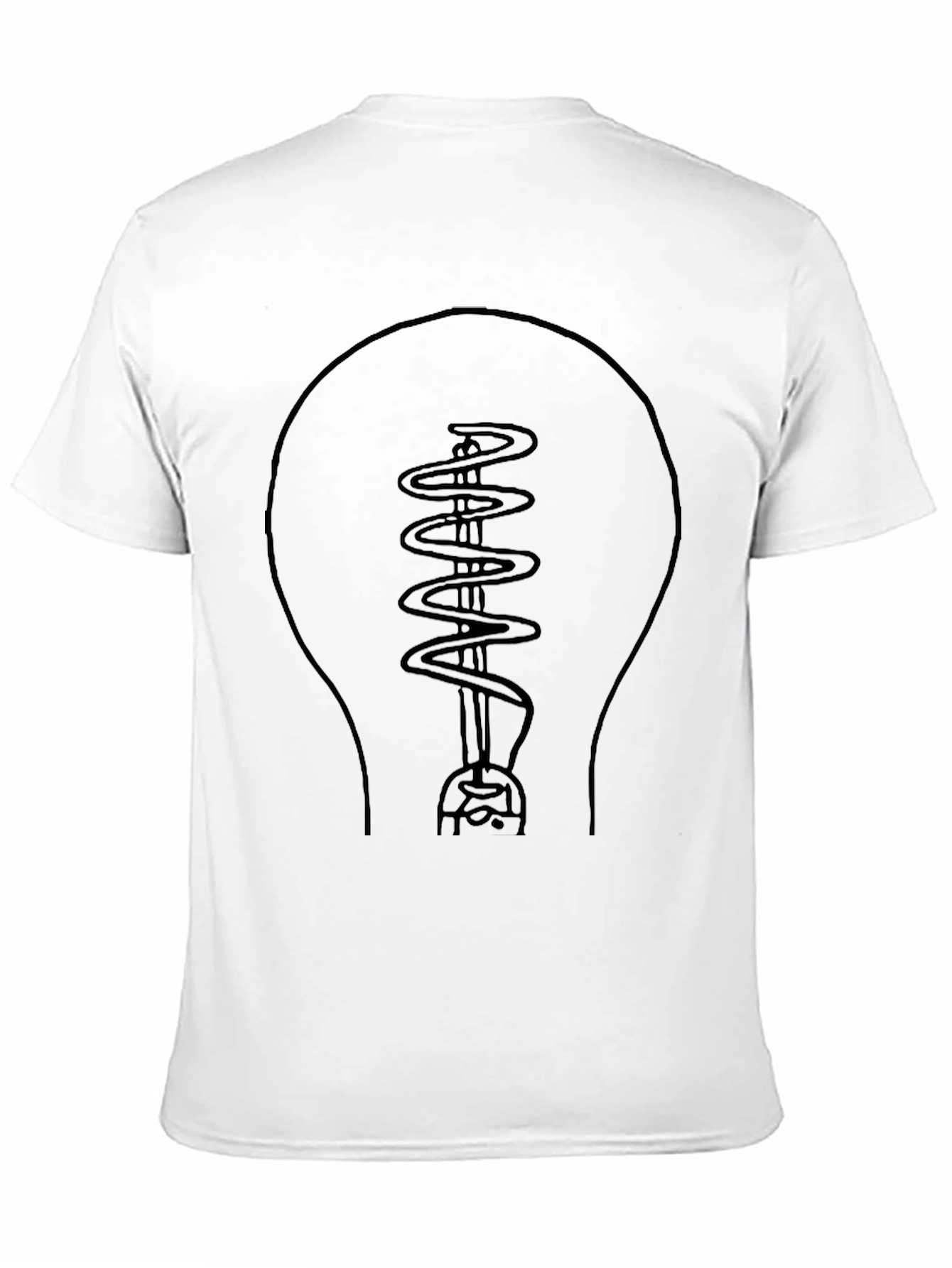 Black Light Bulb Graphic Tee - Stylish Unisex T-Shirt