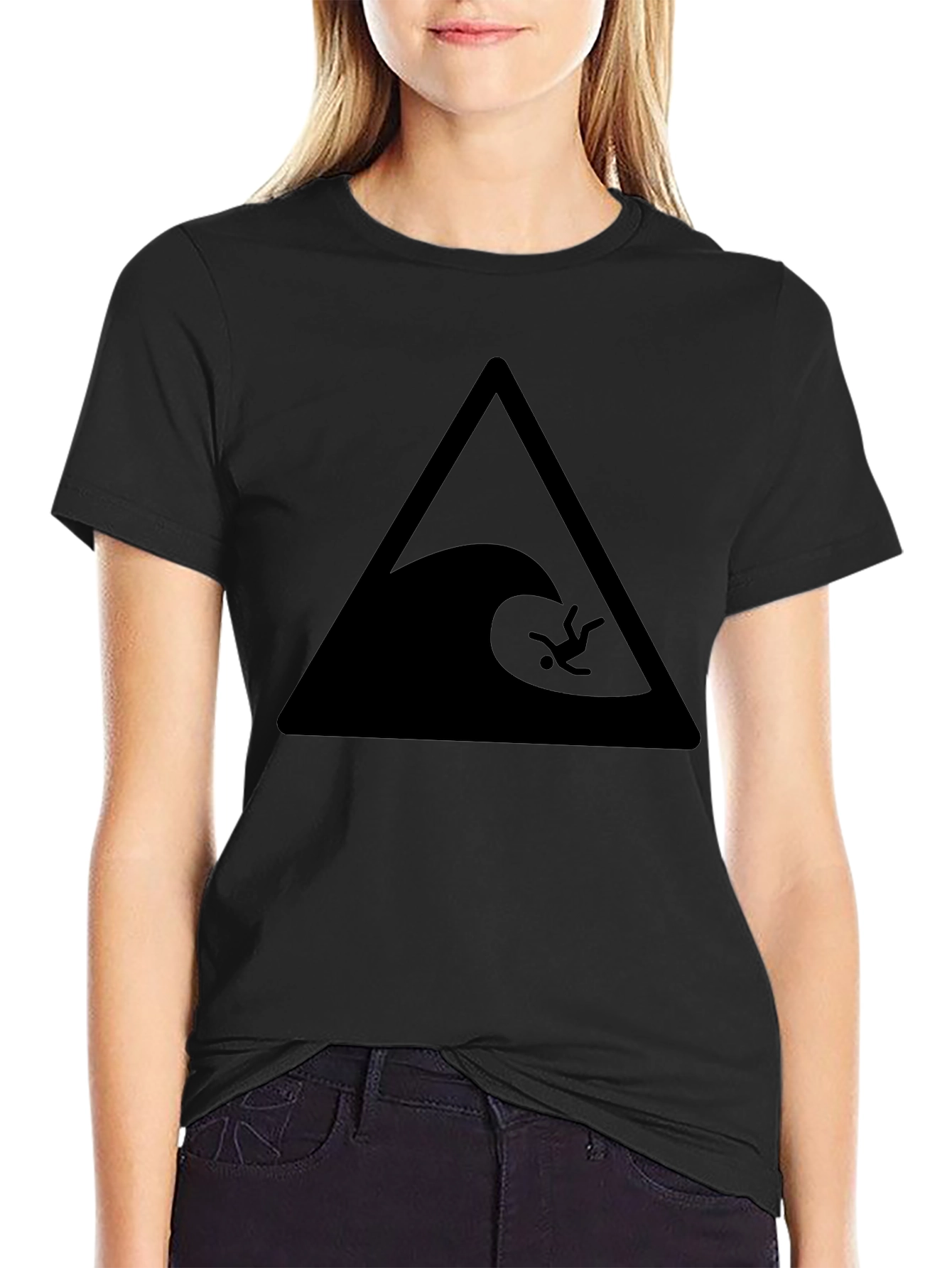 Tsunami Black Graphic Tee