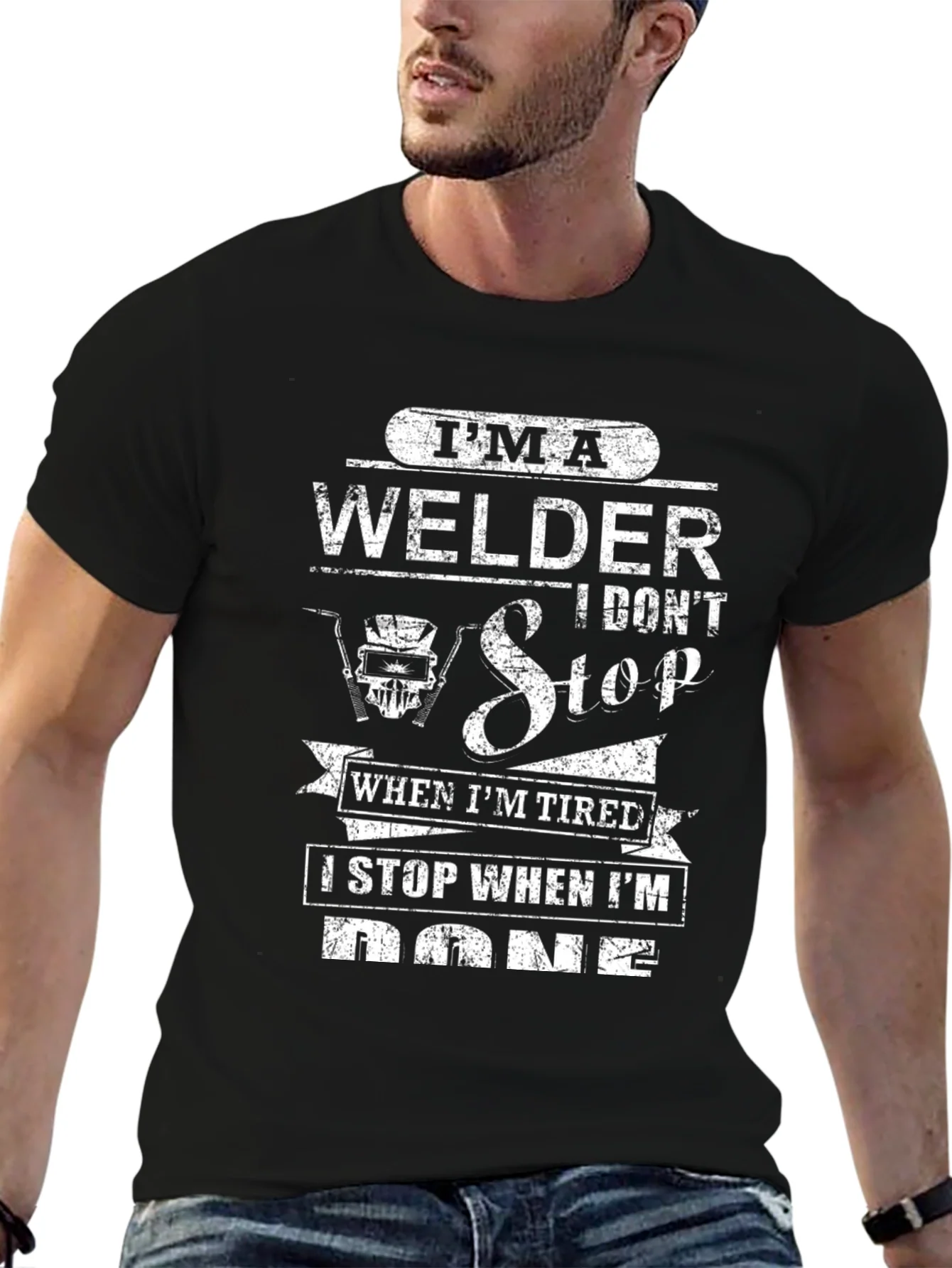 Im A Welder Black Graphic T-Shirt