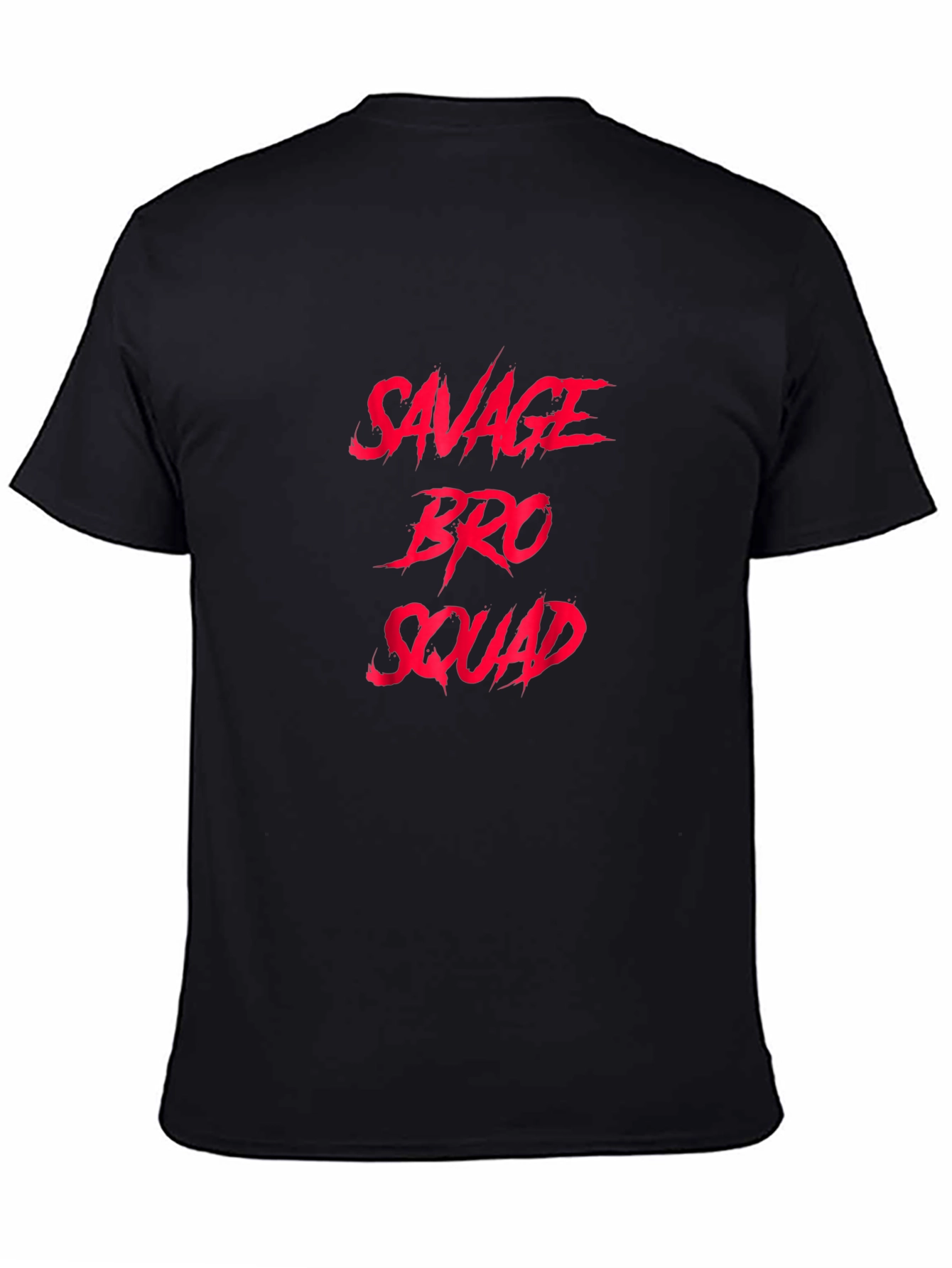 Savage Bro Squad Graphic T-Shirt - Bold Red Text