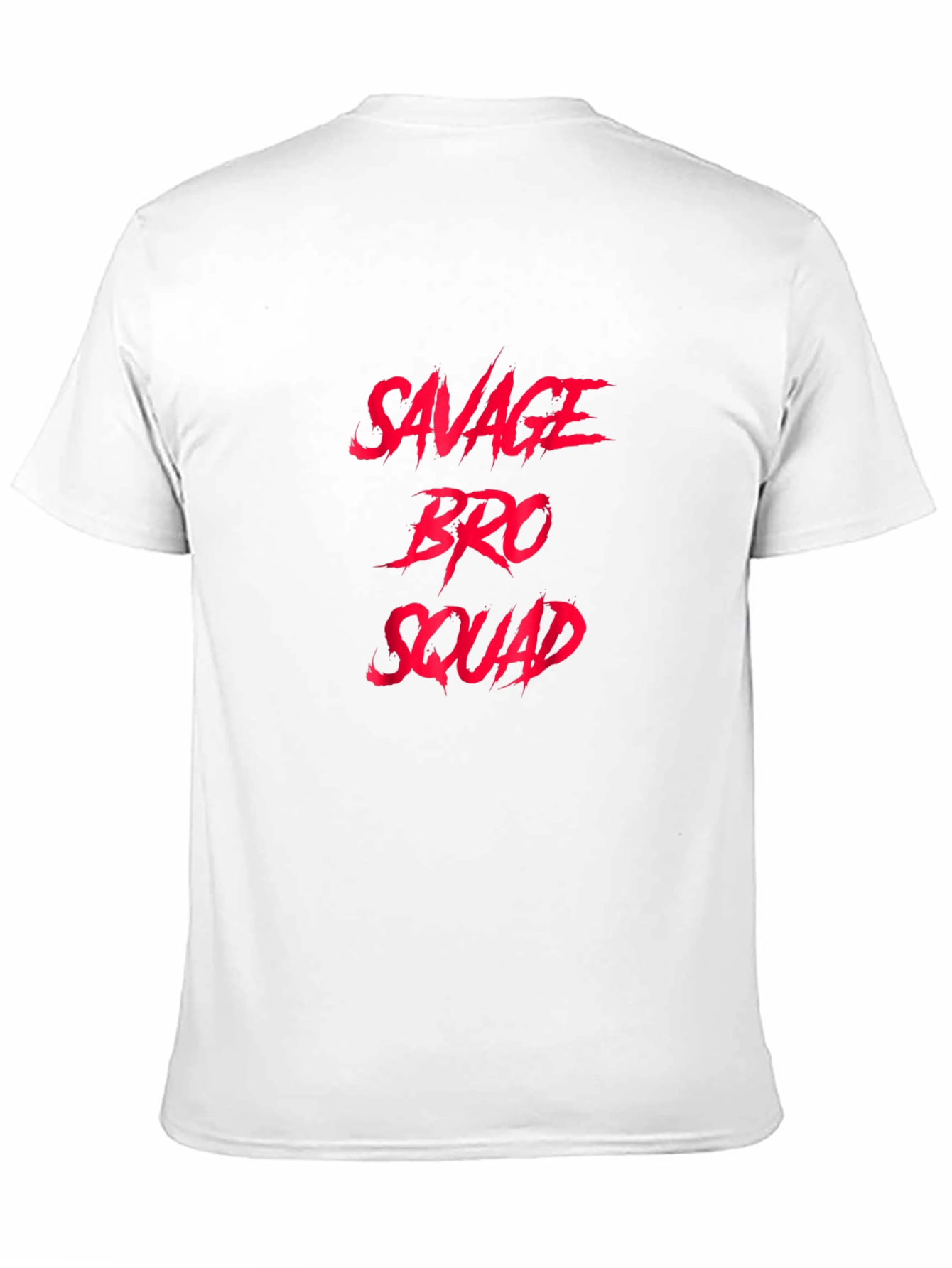 Savage Bro Squad Graphic T-Shirt - Bold Red Text
