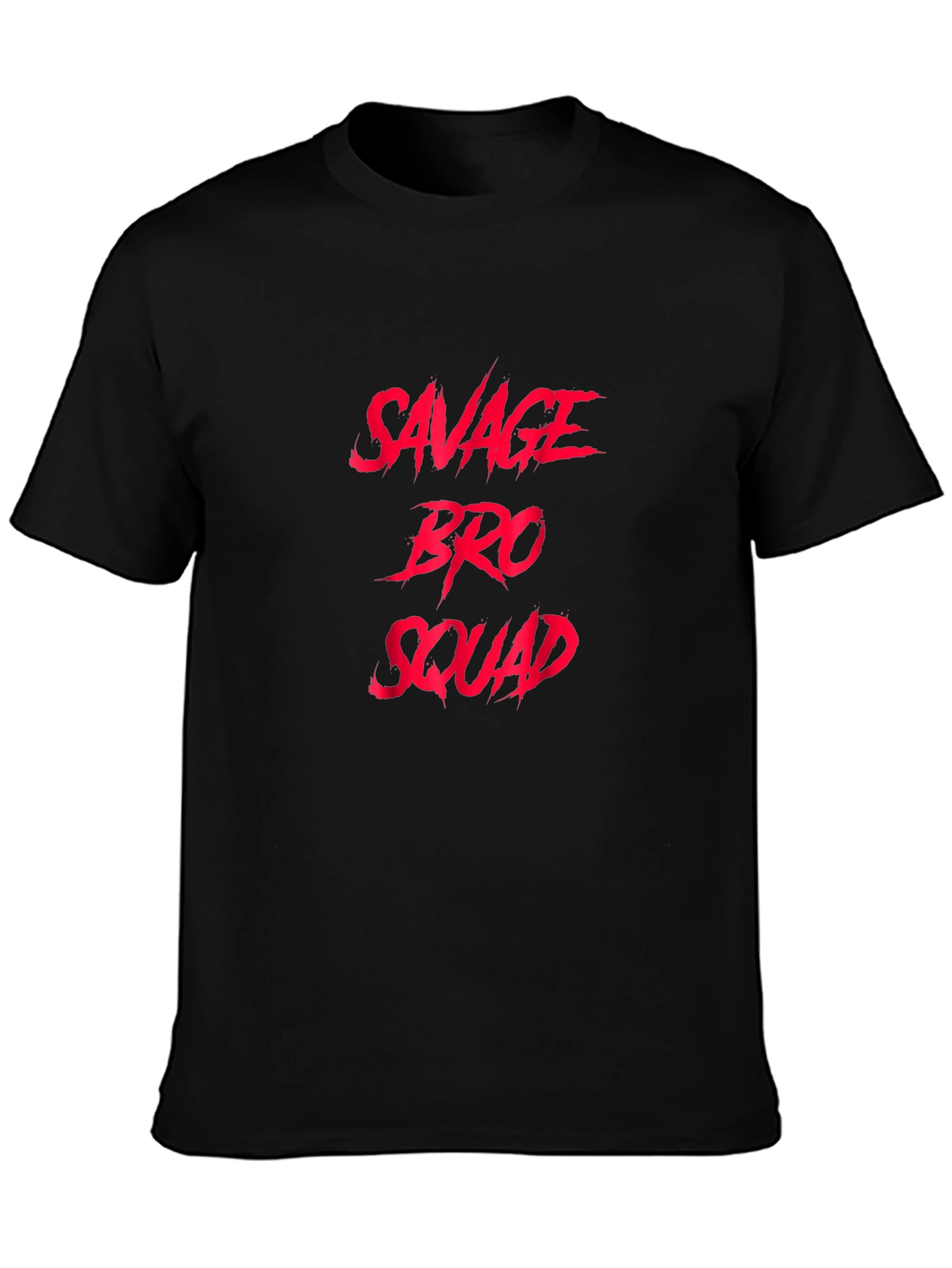 Savage Bro Squad Graphic T-Shirt - Bold Red Text