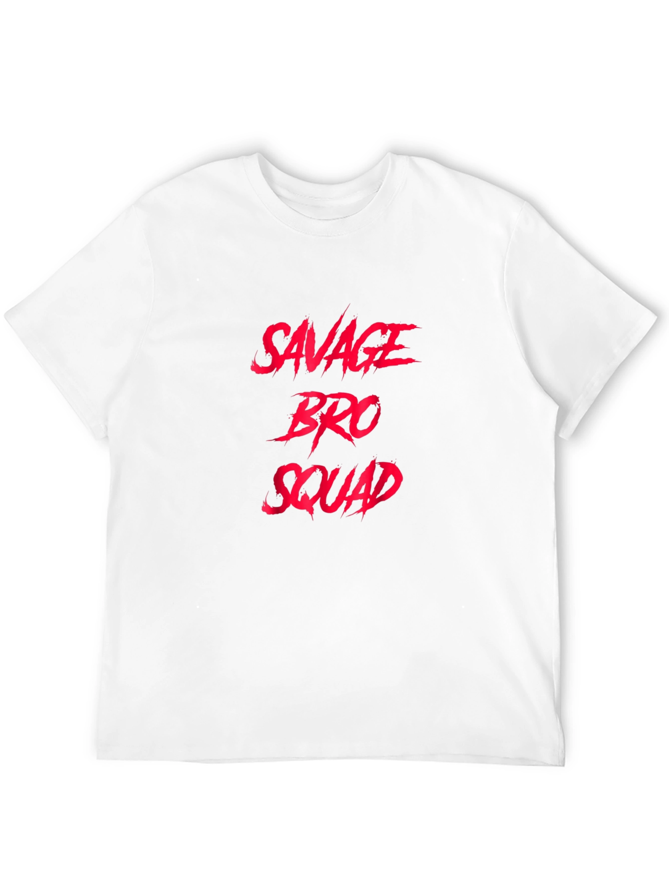 Savage Bro Squad Graphic T-Shirt - Bold Red Text
