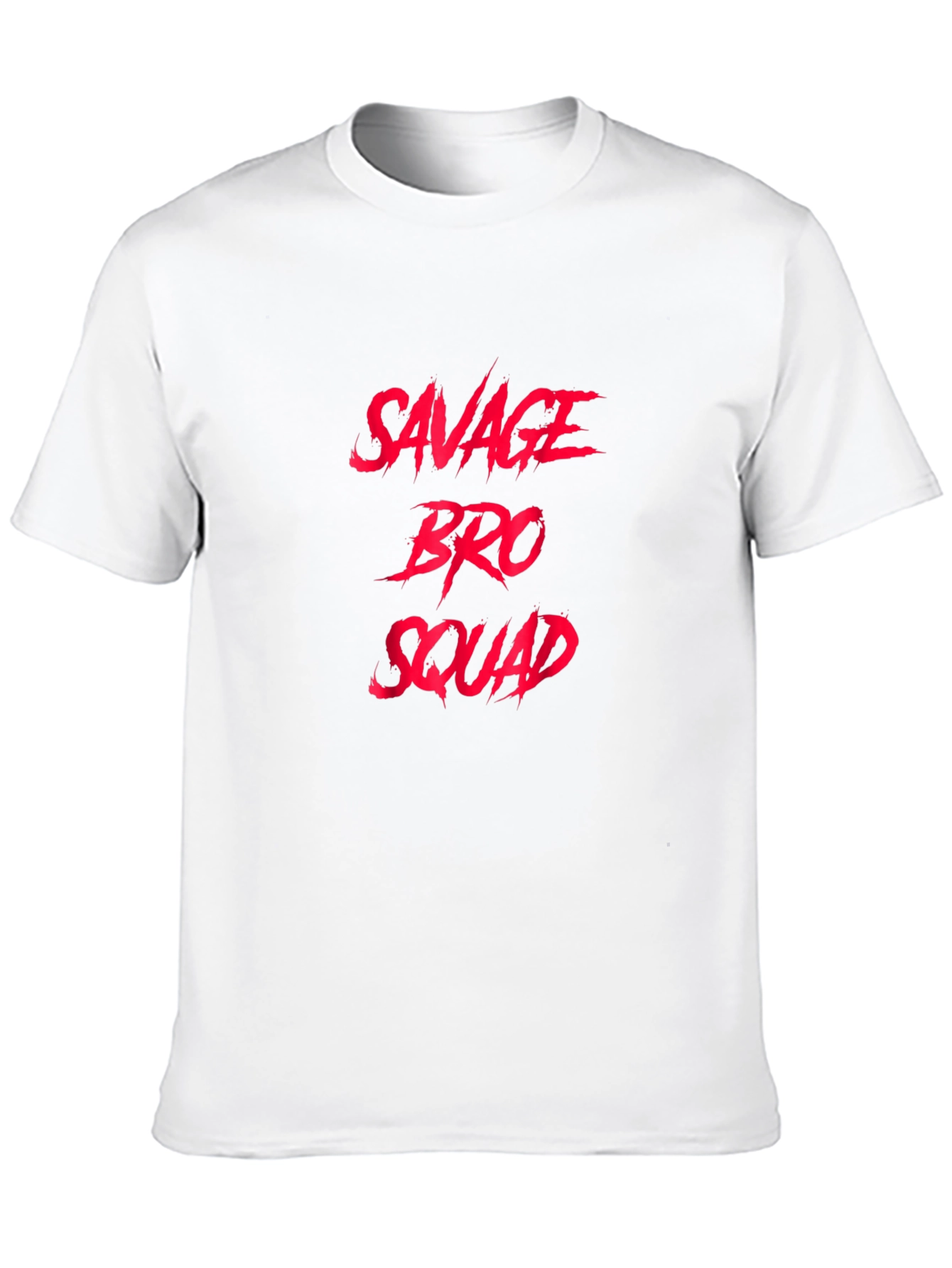 Savage Bro Squad Graphic T-Shirt - Bold Red Text