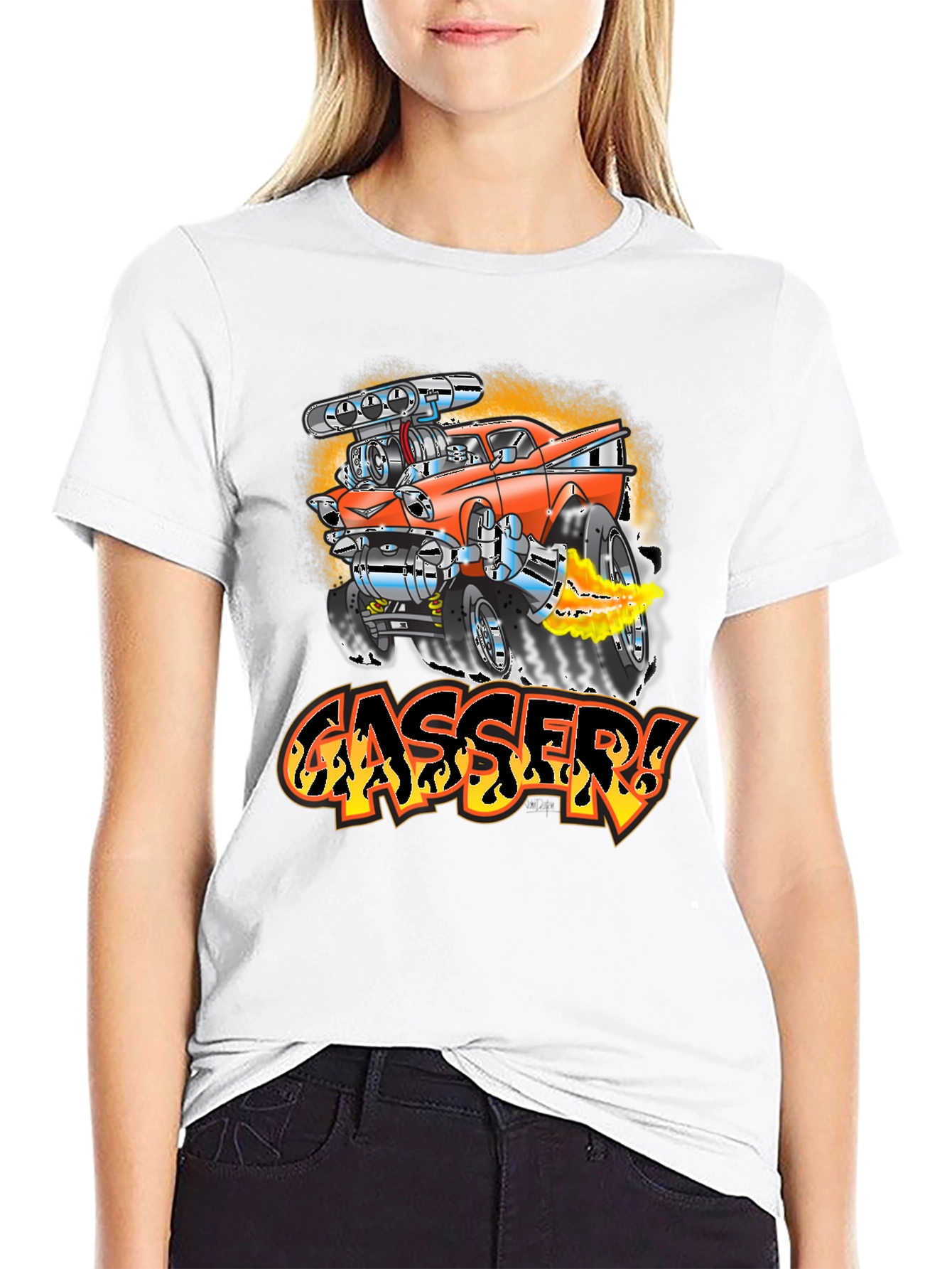 Gasser Hot Rod Car Graphic T-Shirt
