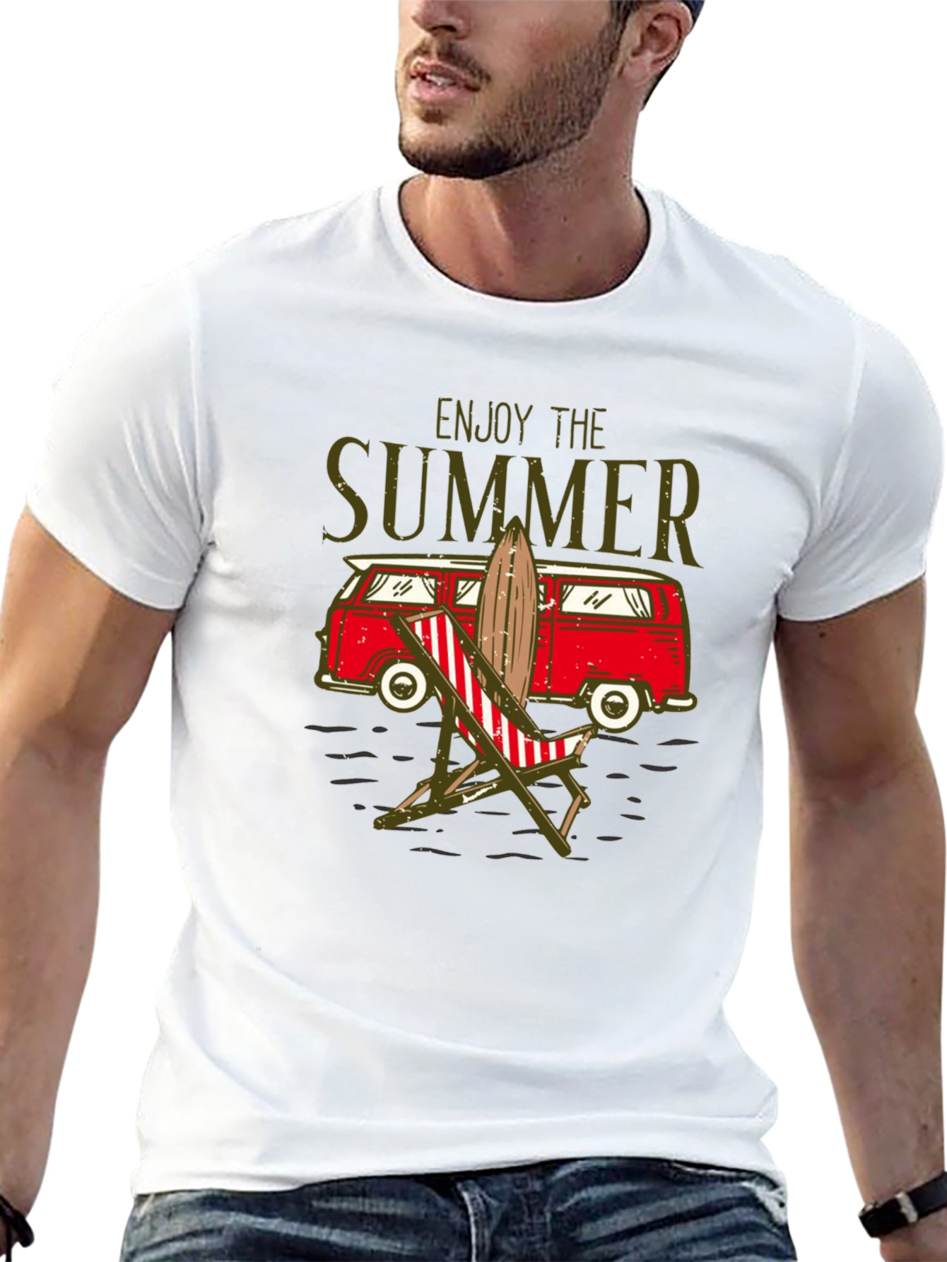 Enjoy The Summer T-Shirt Beach Van Surfboard