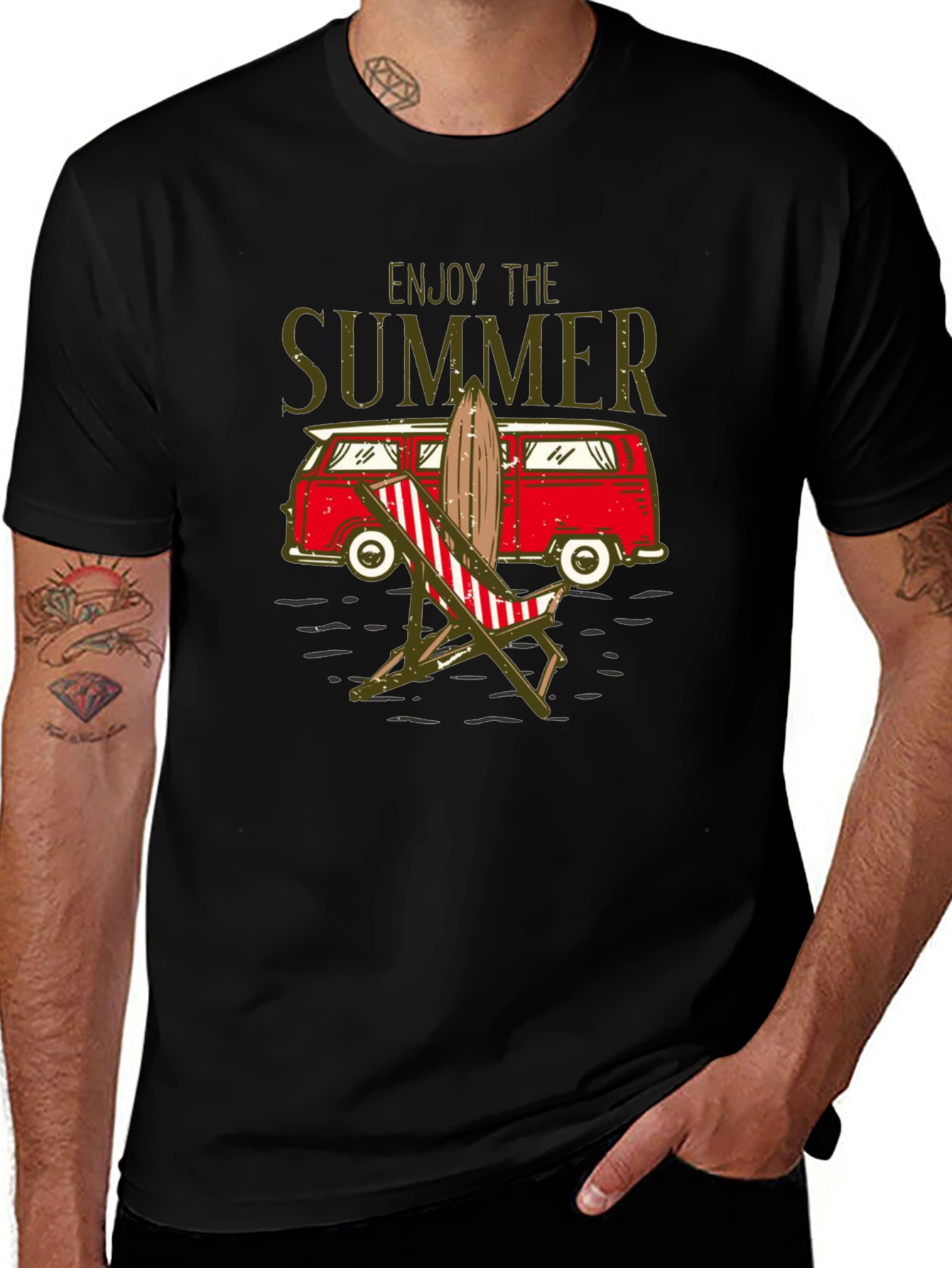 Enjoy The Summer T-Shirt Beach Van Surfboard