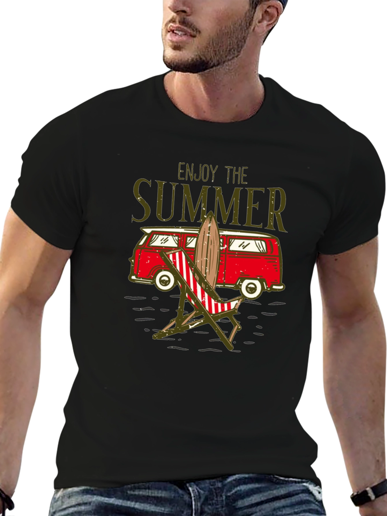 Enjoy The Summer T-Shirt Beach Van Surfboard