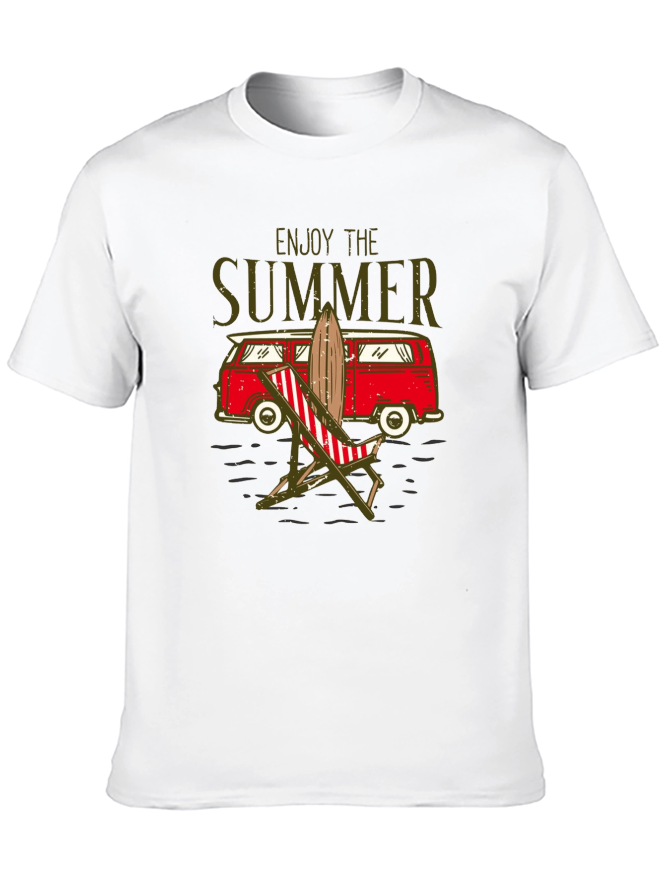 Enjoy The Summer T-Shirt Beach Van Surfboard