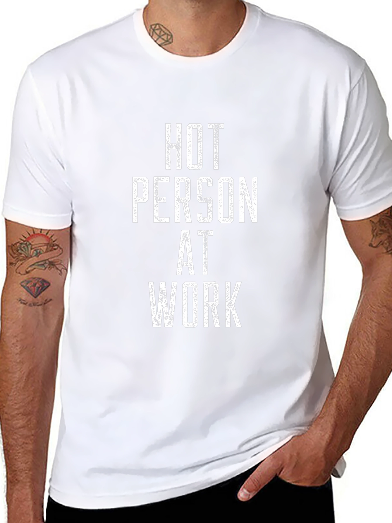 Hot Person at Work Black T-Shirt