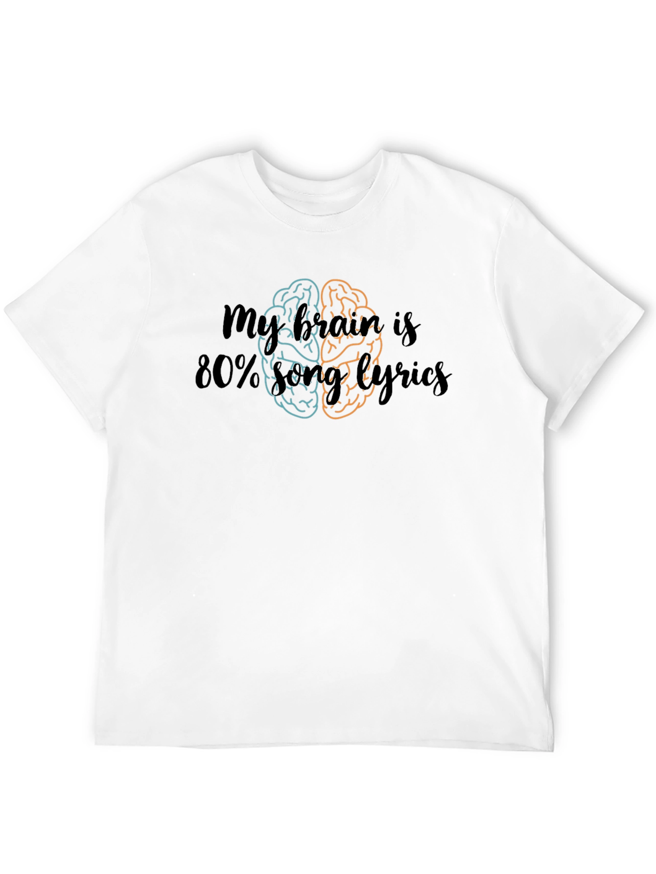 Music Brain Lyrics Tee - Funny Musician Shirt