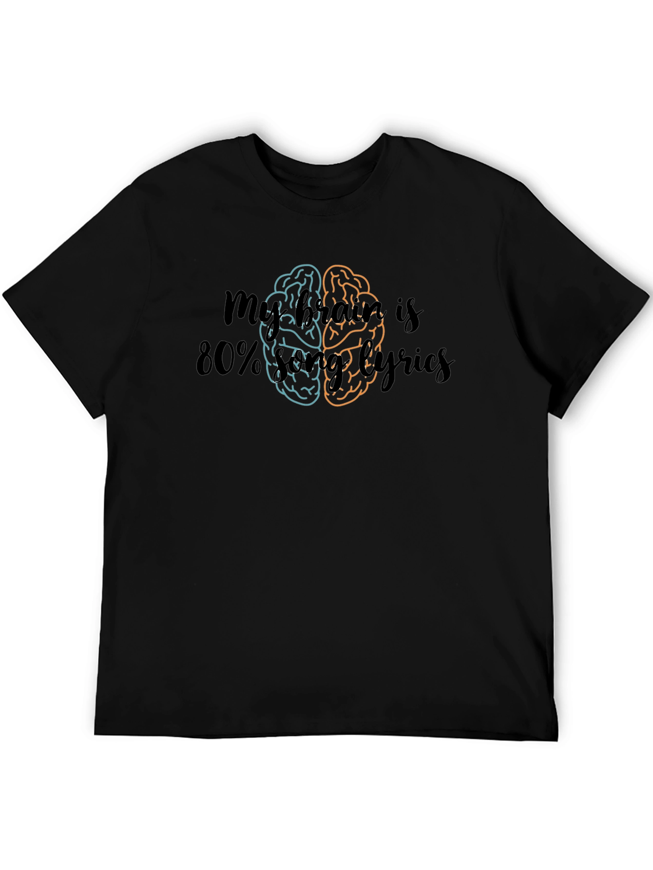 Music Brain Lyrics Tee - Funny Musician Shirt