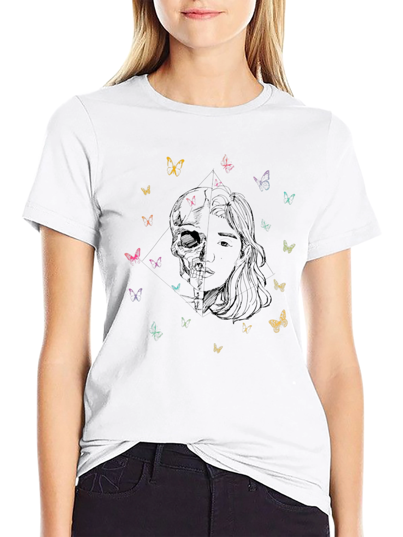 Skull and Beauty Butterfly T-Shirt