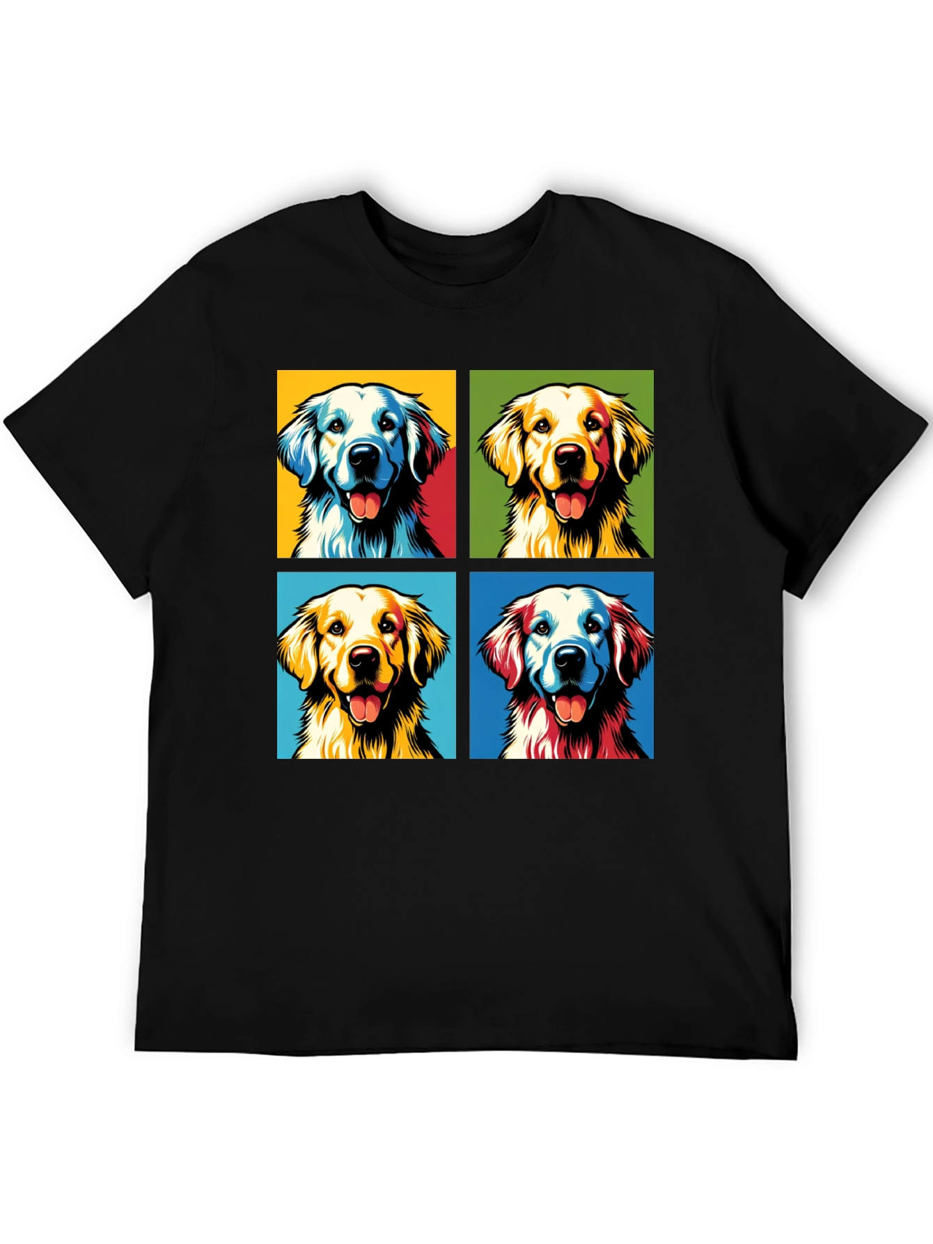Golden Retriever Pop Art Graphic Tee