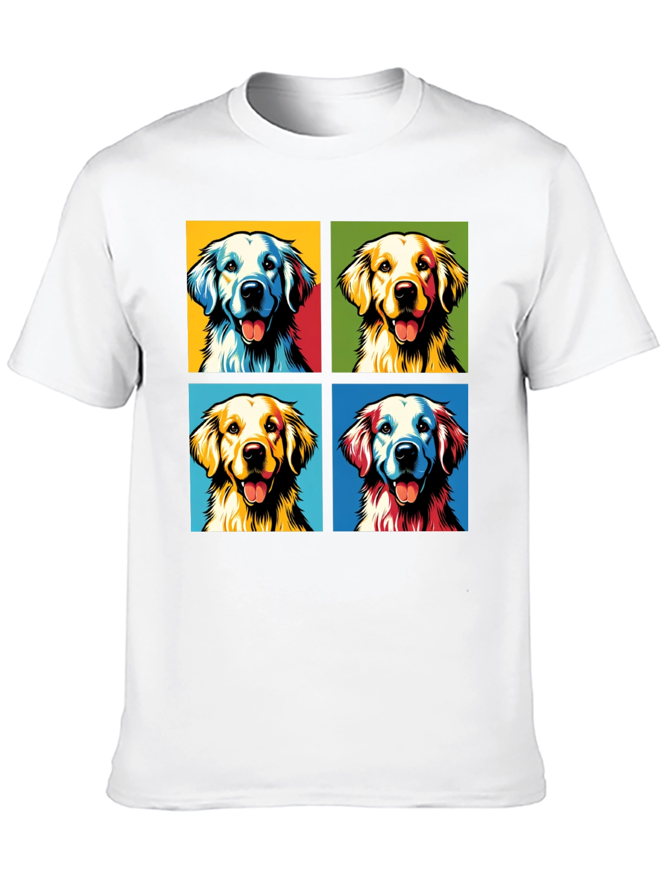 Golden Retriever Pop Art Graphic Tee