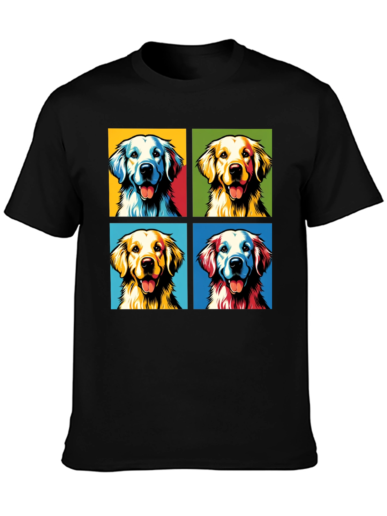 Golden Retriever Pop Art Graphic Tee