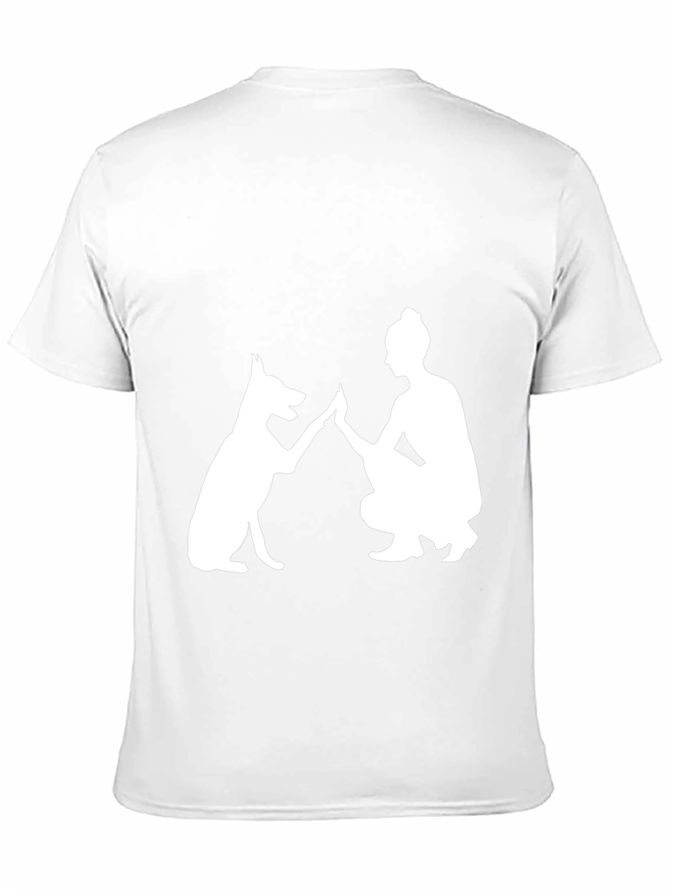 Dog & Woman High Five Graphic Tee - Black