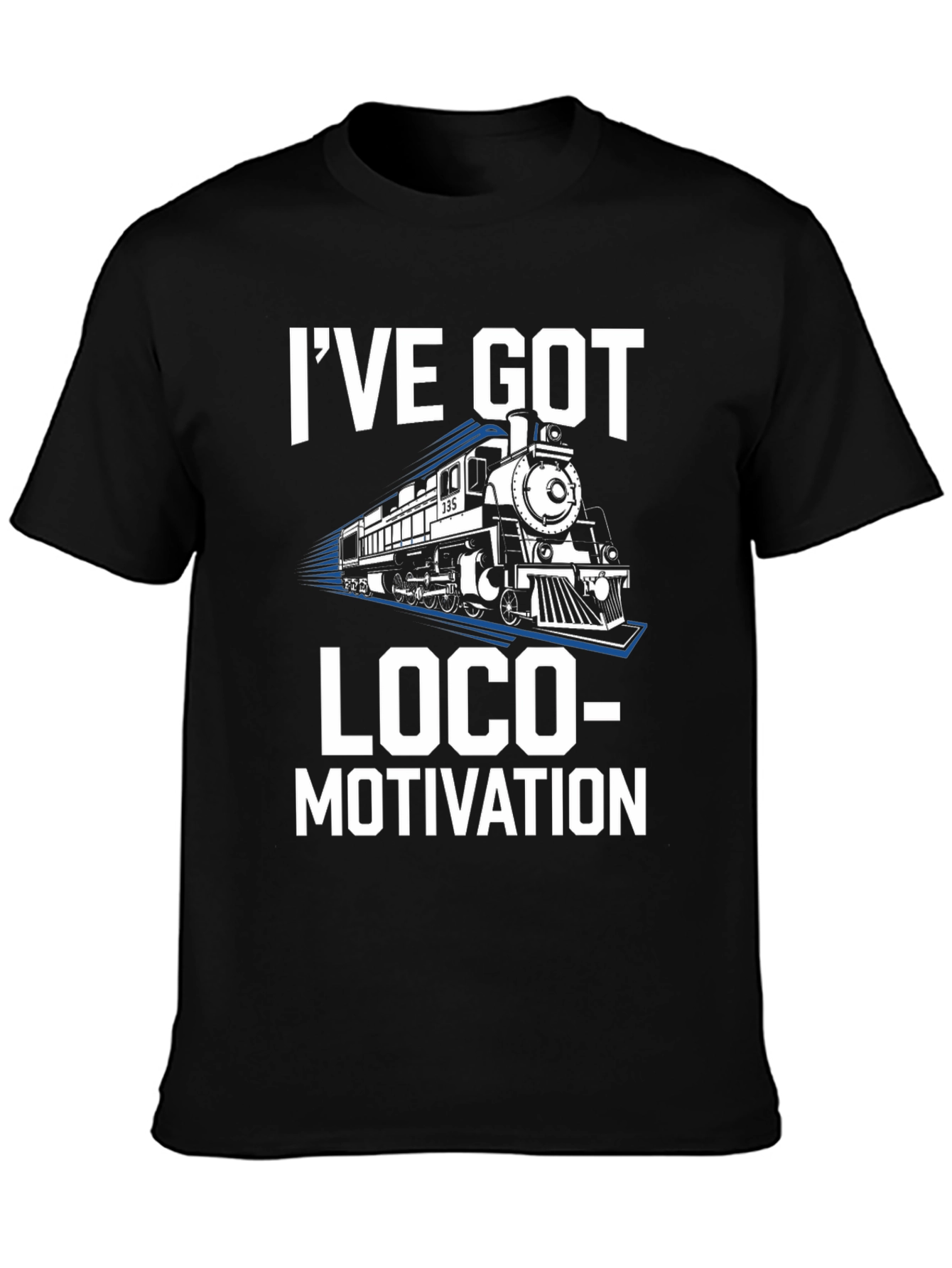 Loco-Motivation Train Graphic Tee - Classic Black